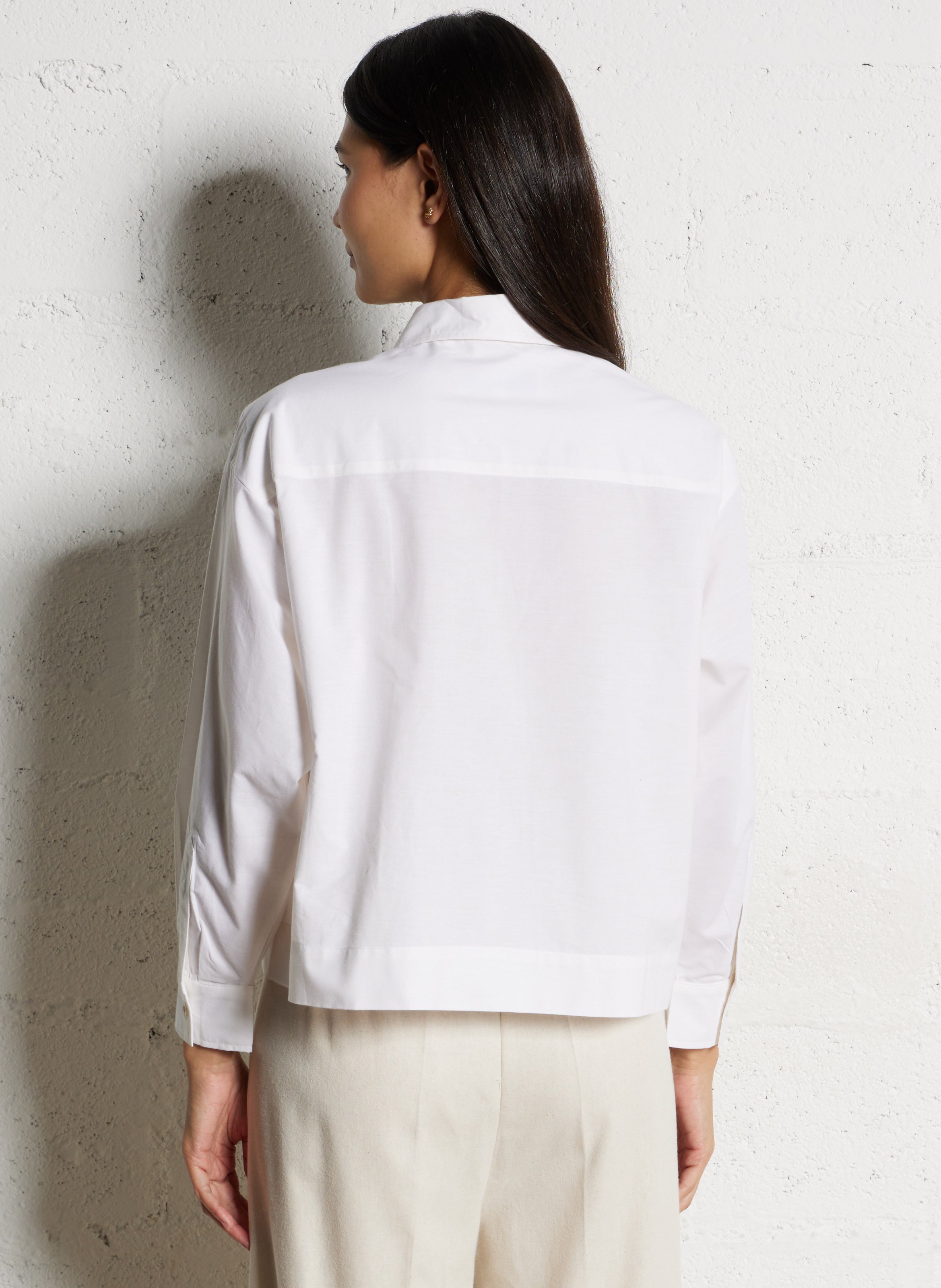 Chemise oversize col classique en coton TINSELS Blanc