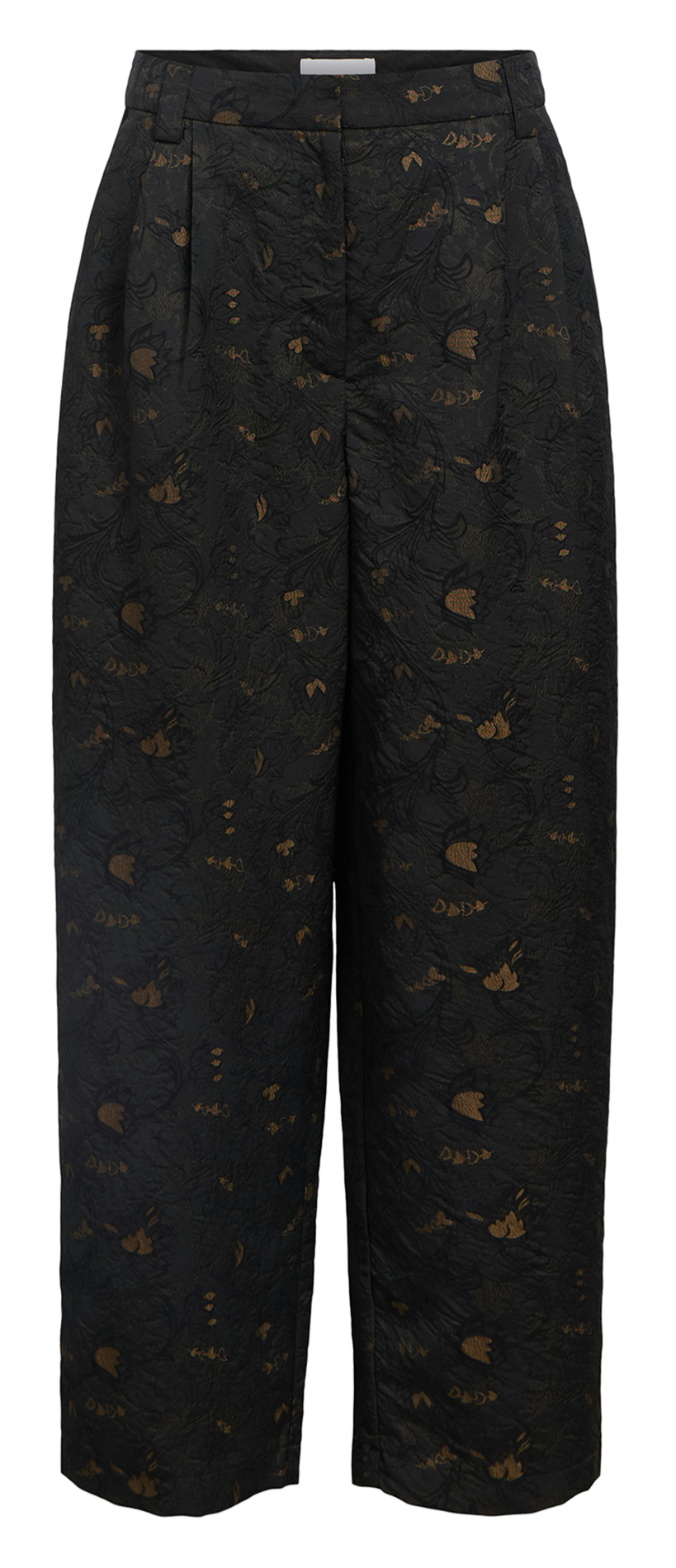 Rechte broek met motieven OBJECT Zwart