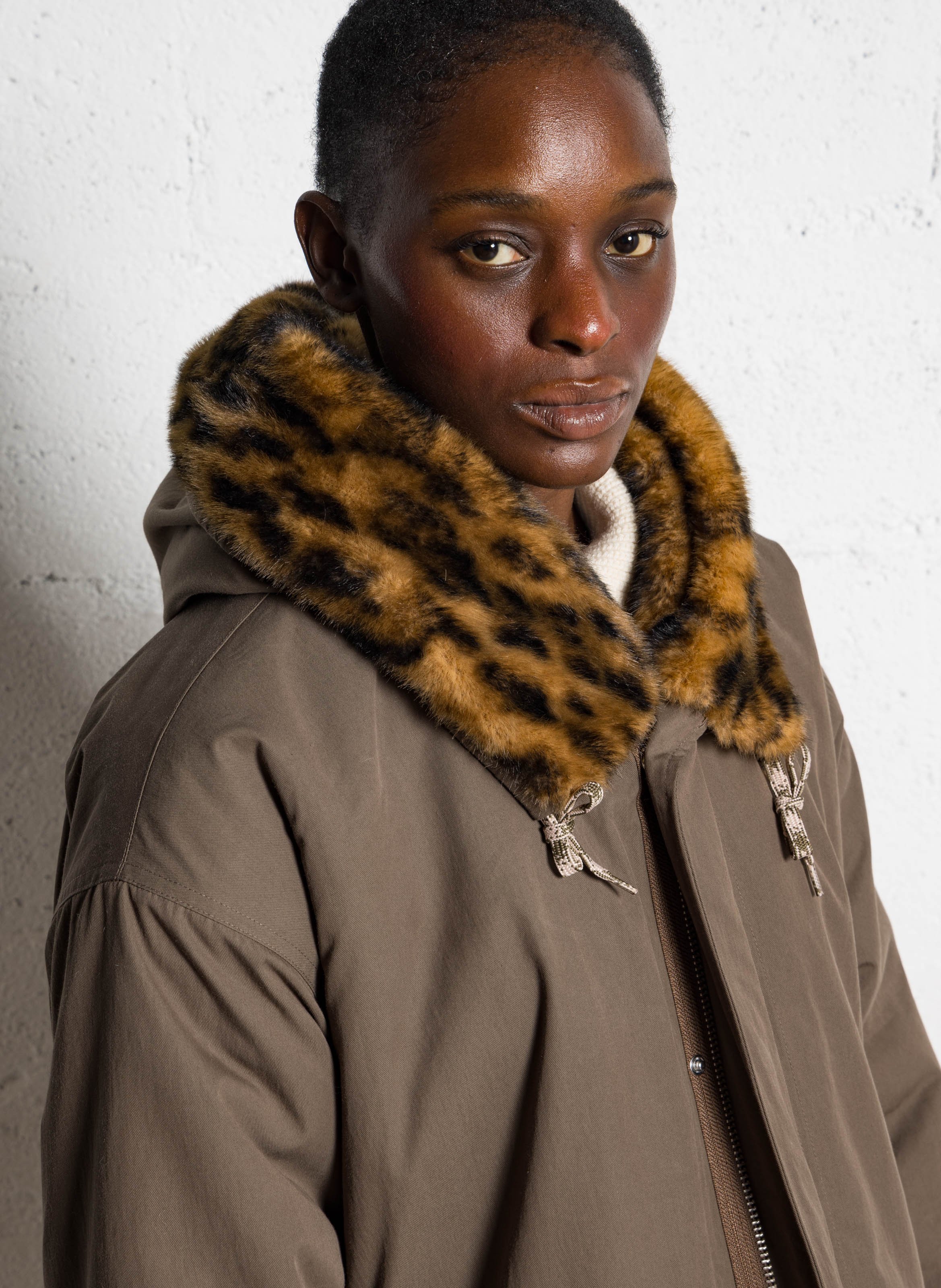 Jas met capuchon - katoenblend BELLEROSE Kaki