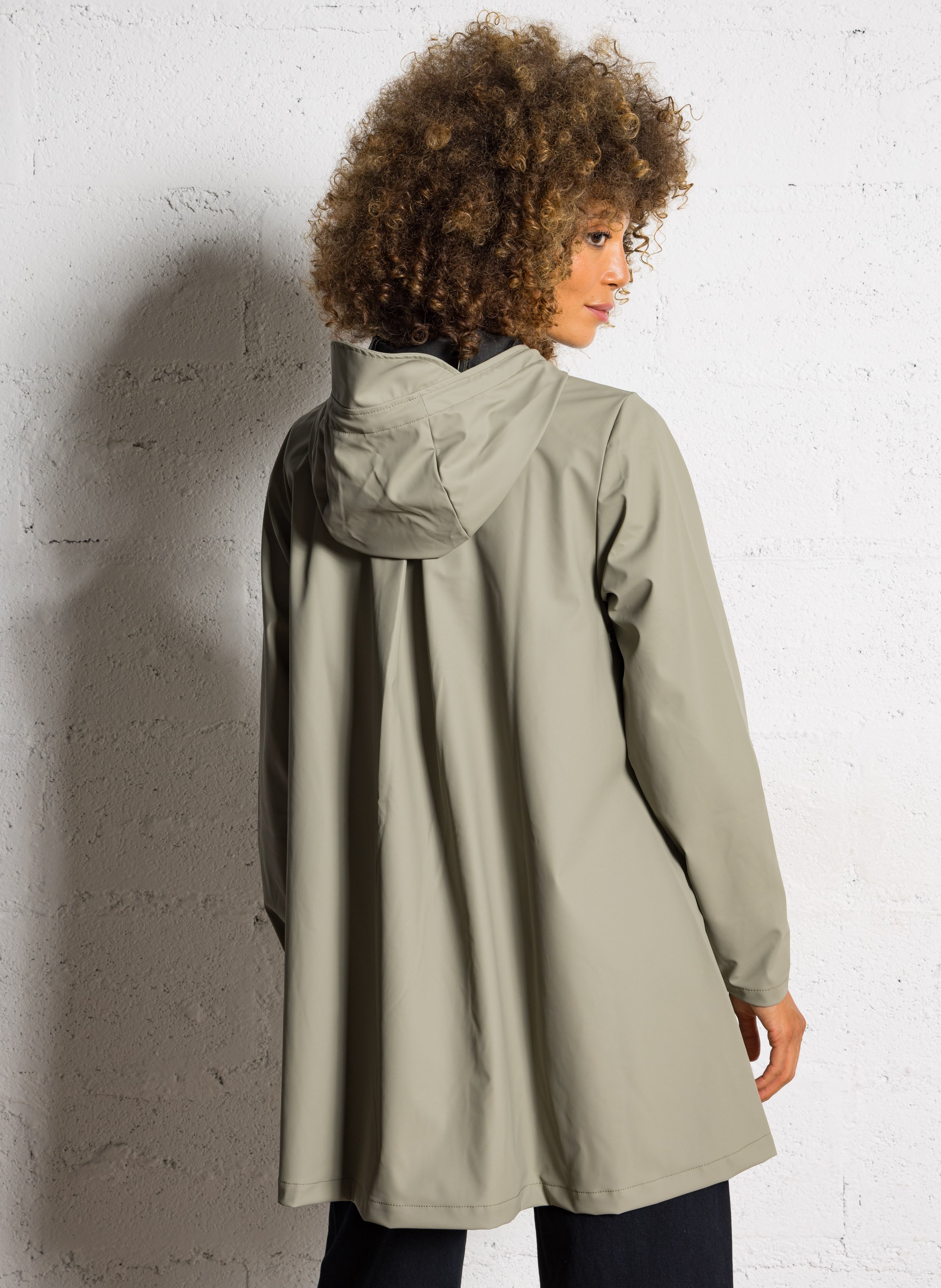 Hooded jacket RAINS Green