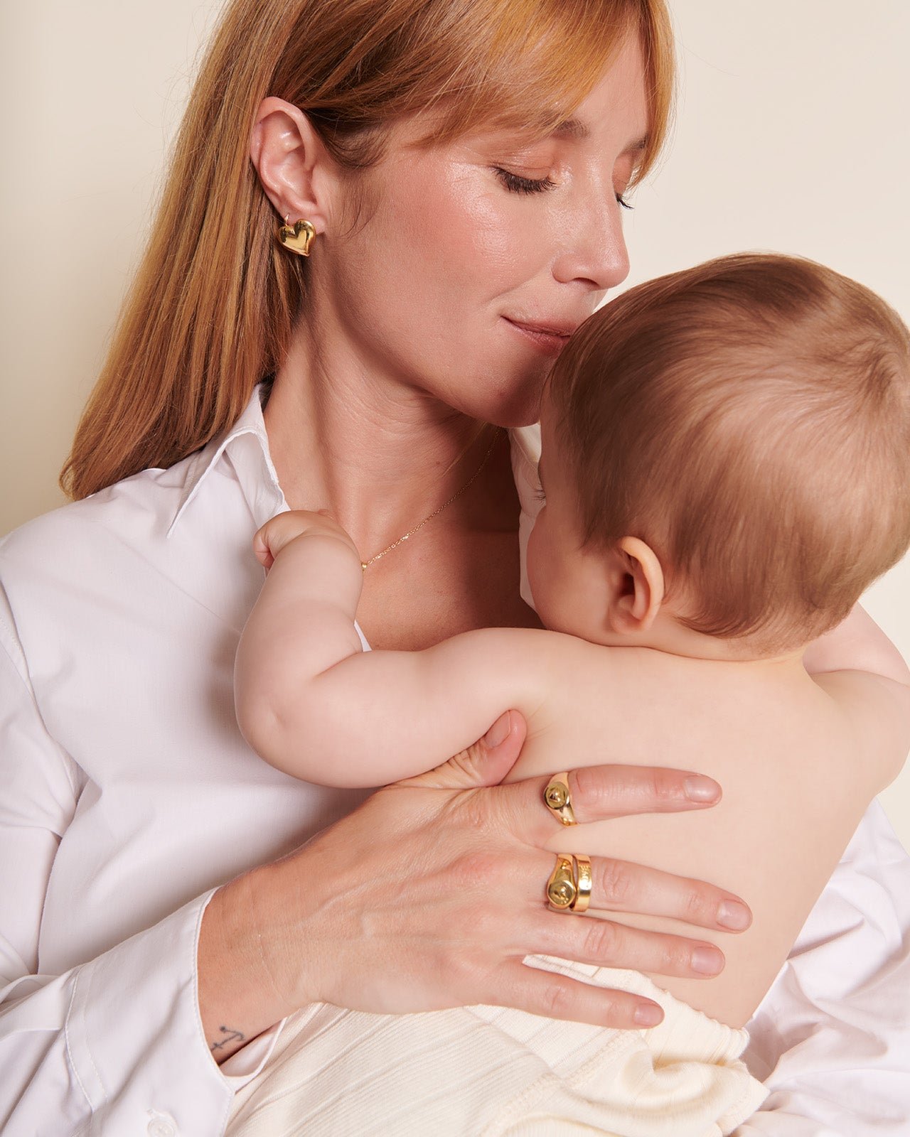 The precious signet ring Charly in gilded silver EMOI EMOI Golden