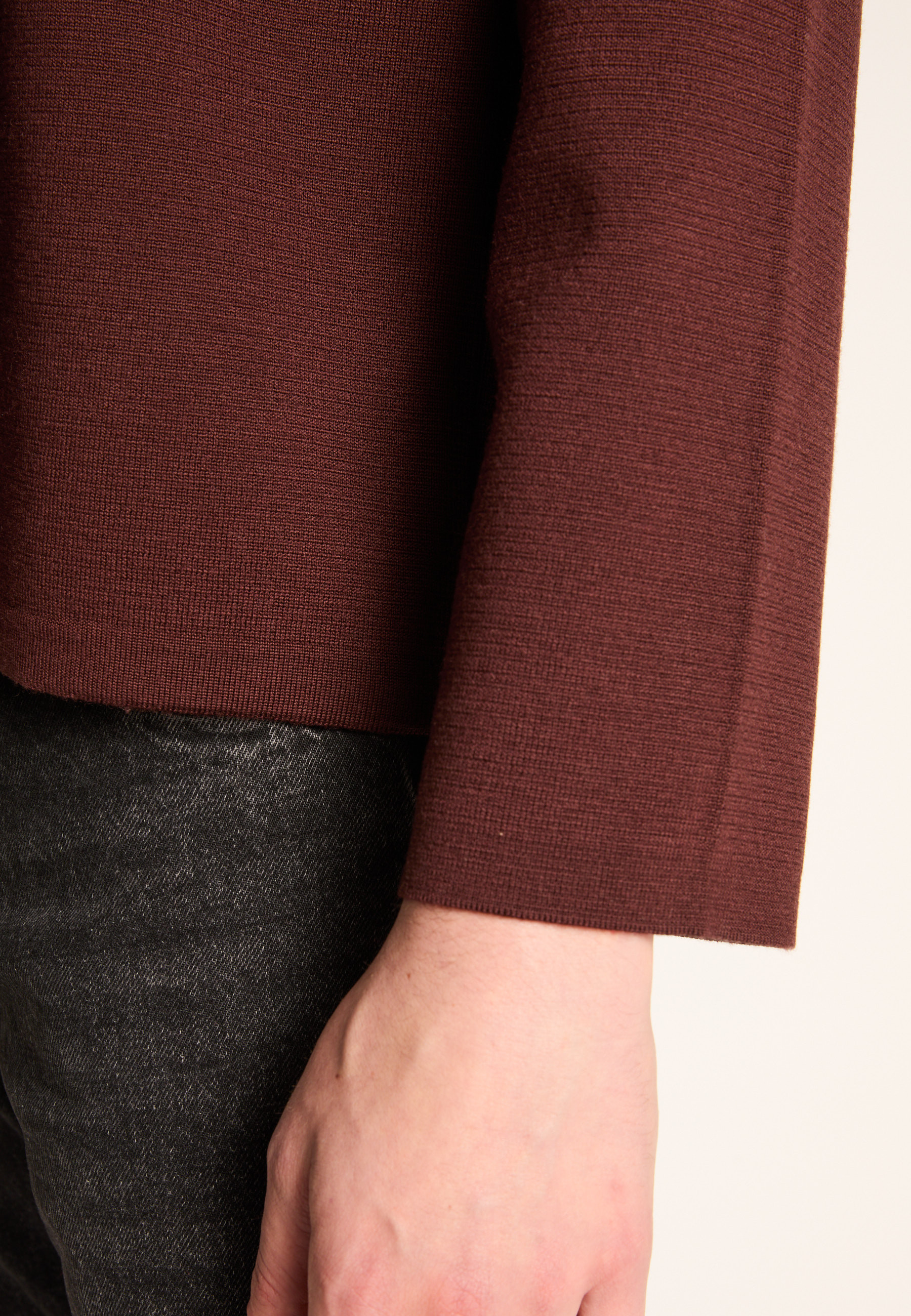 Merino wool overshirt MAISON MONTAGUT Brown