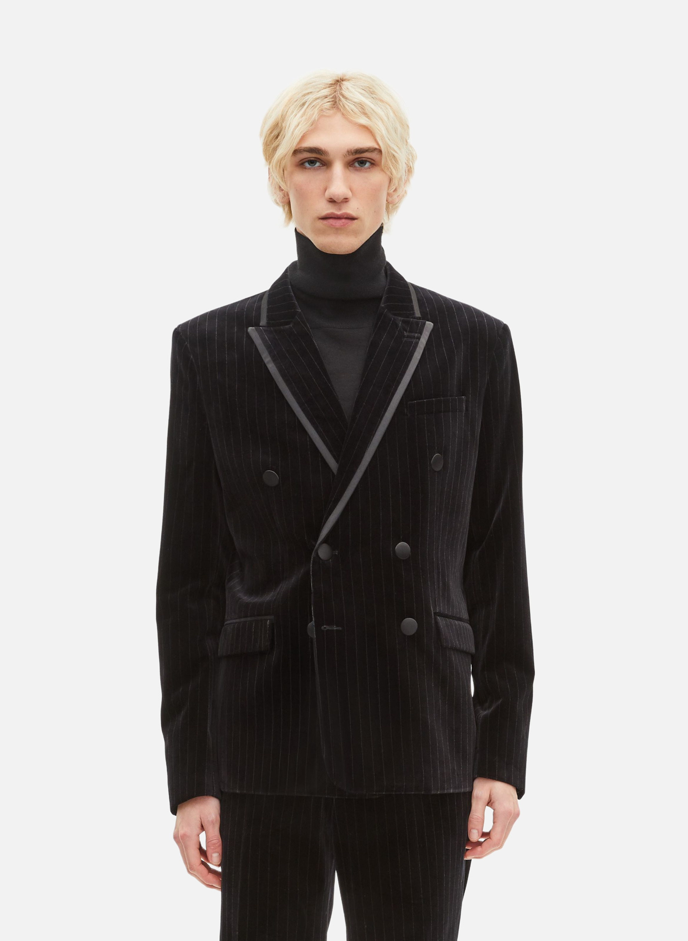 Straight velvet suit jacket THE KOOPLES Black