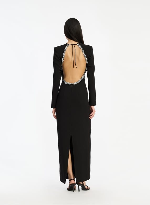 Fitted backless long dress Black Rotate - Women | Place des Tendances Fitted backless long dress Black Rotate - Women | Place des Tendances