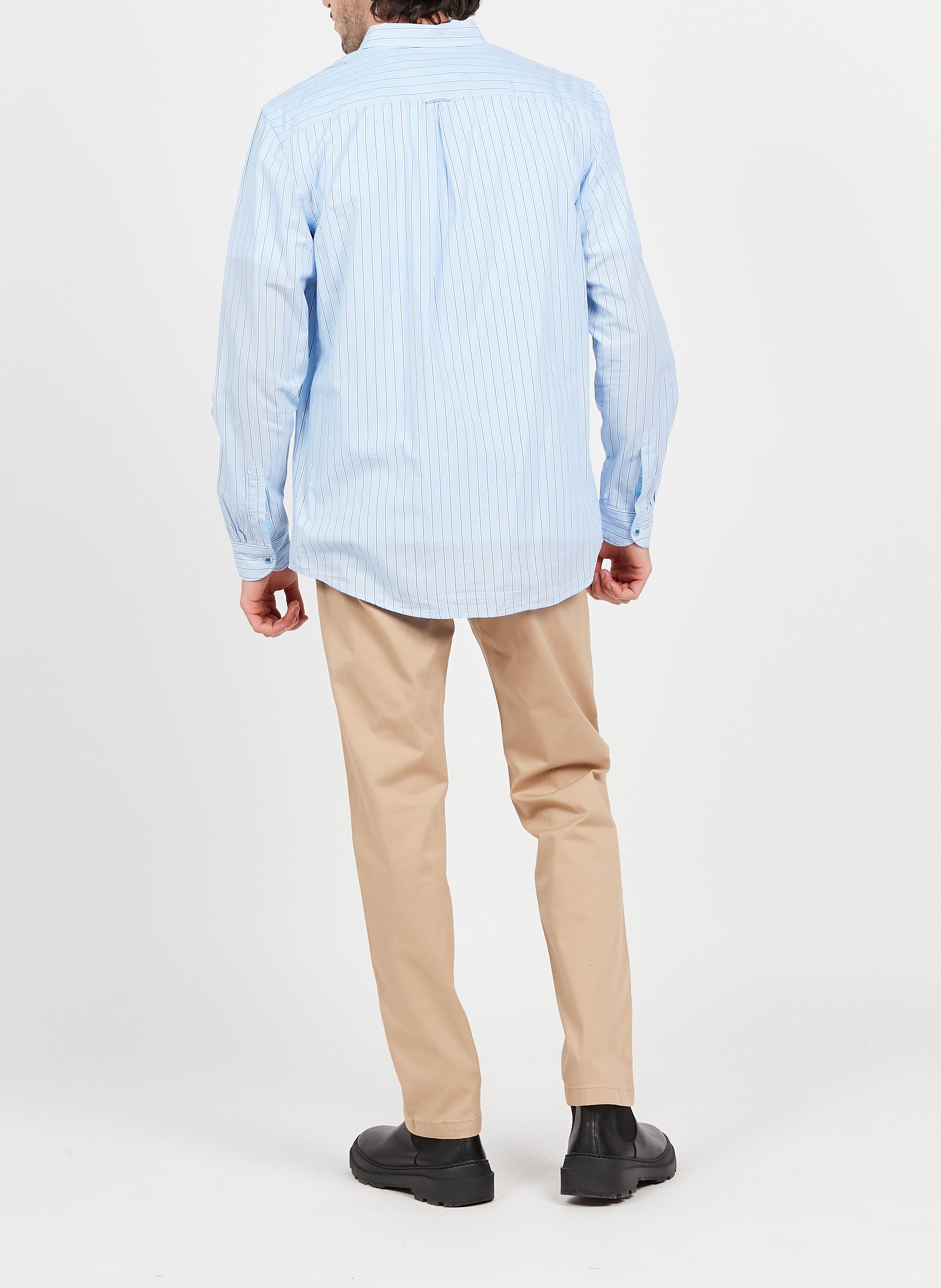 Regular-fit overhemd van biokatoen met klassieke kraag SCOTCH AND SODA Zwart