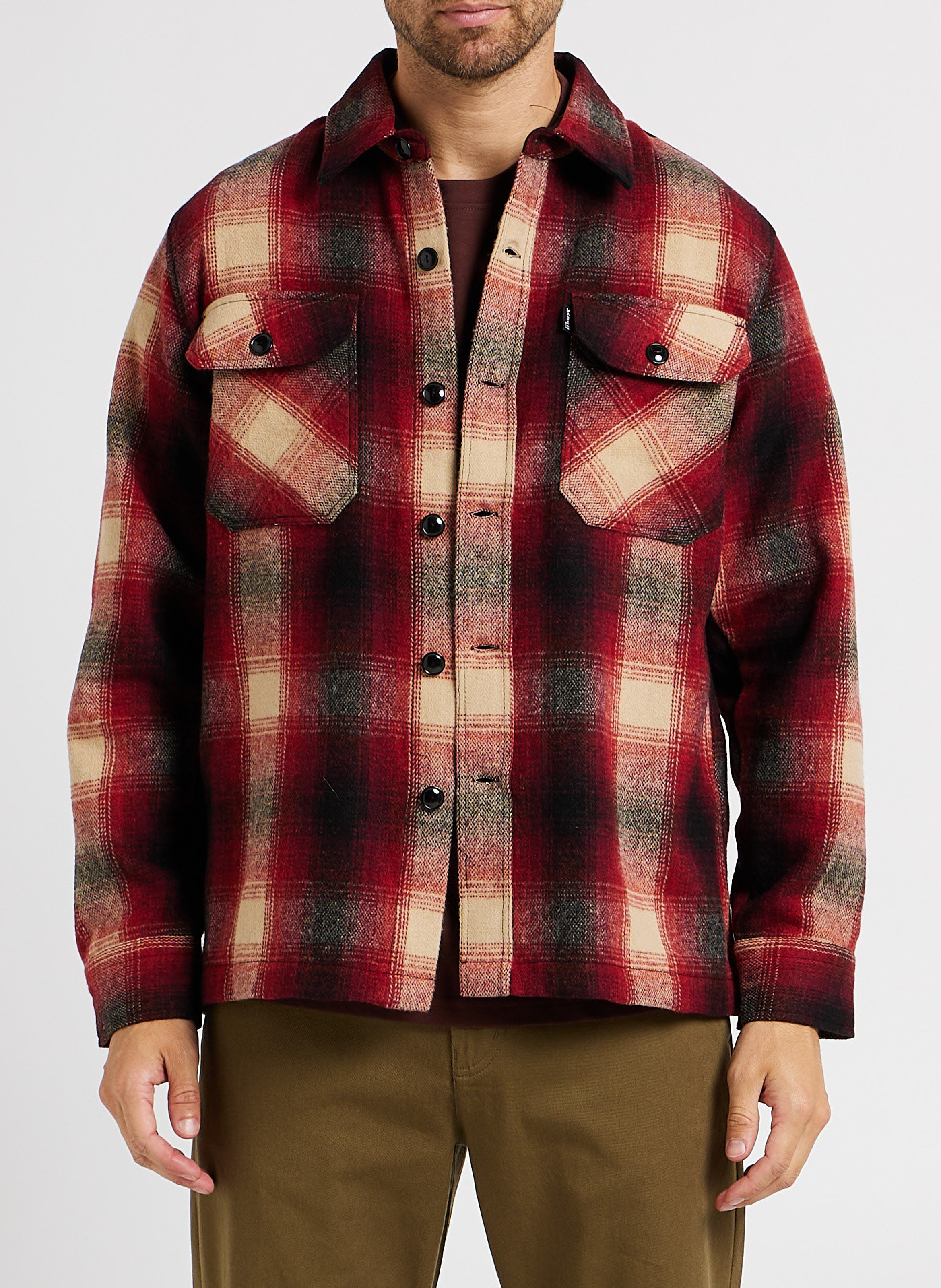 Hemdjacke mit Karomuster SCHOTT Rot