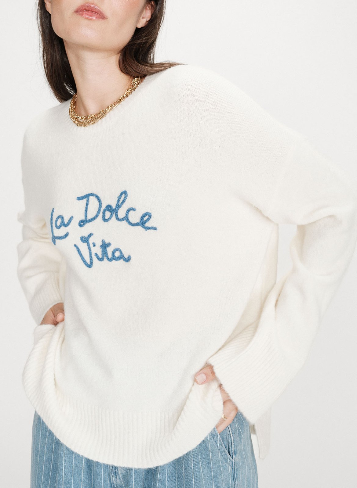High-neck sweater GRACE ET MILA Blue
