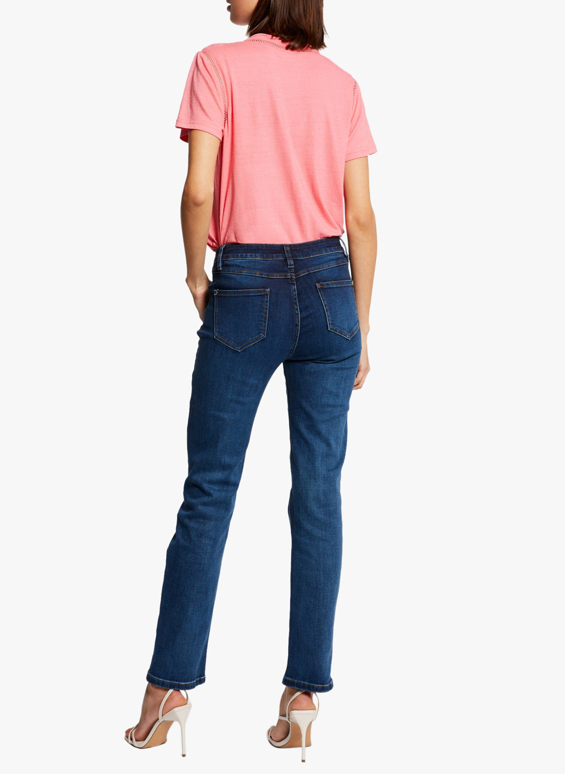 Katoenen jeans met wijd uitlopende pijpen MORGAN Blauw
