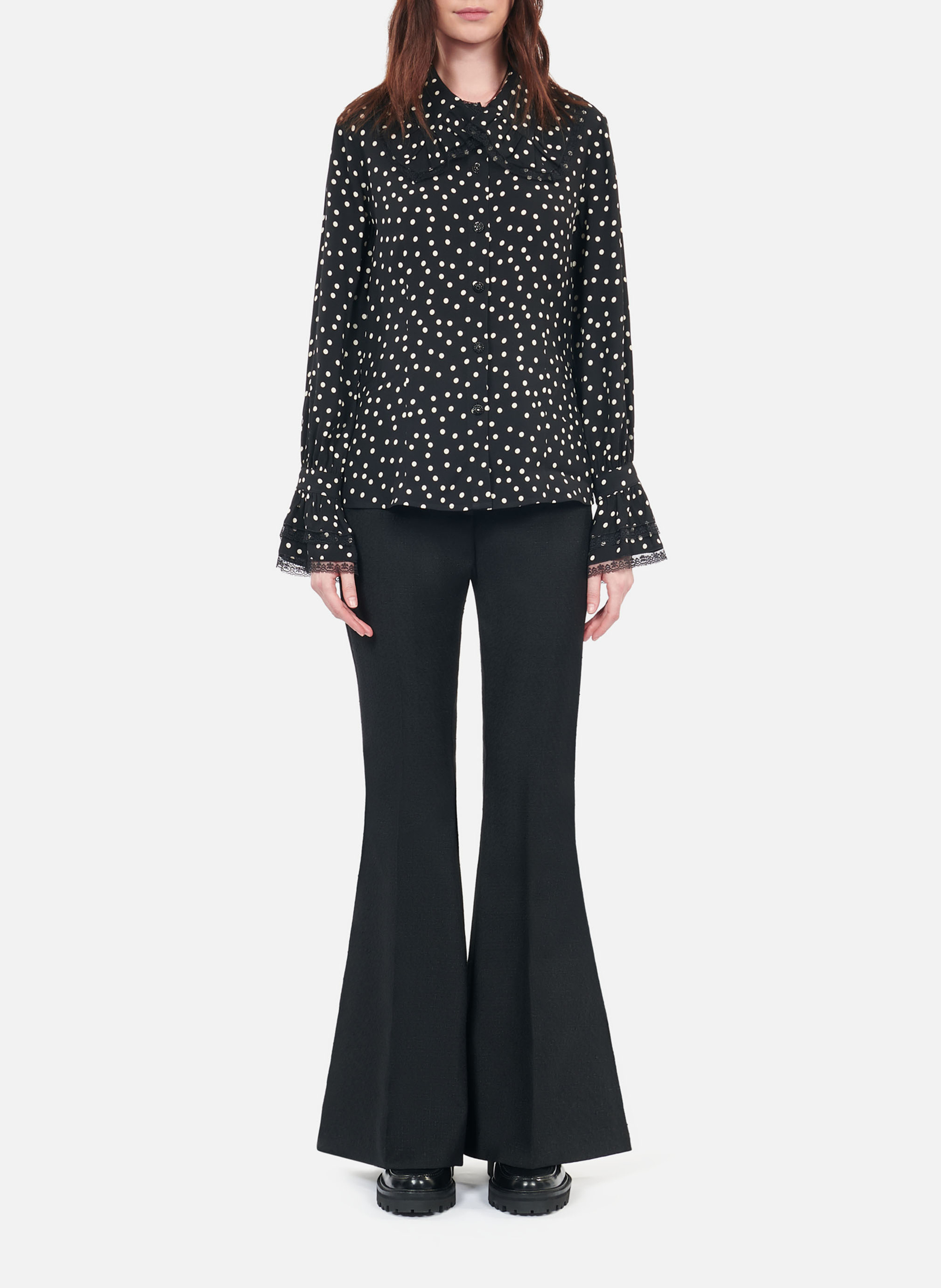 Nauwsluitend, gestipt overhemd THE KOOPLES Zwart