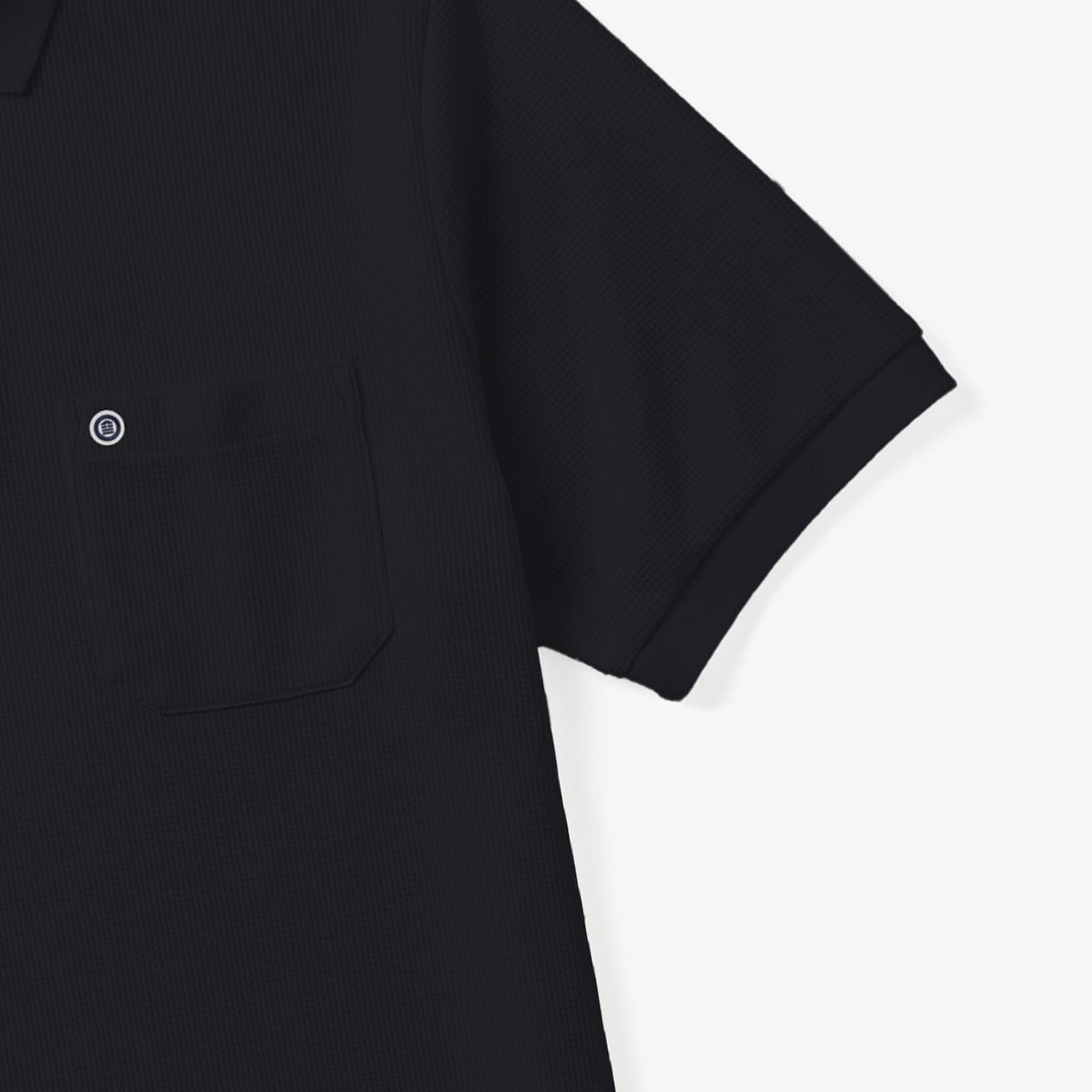 Short-sleeved waffle cotton polo SERGE BLANCO Blue