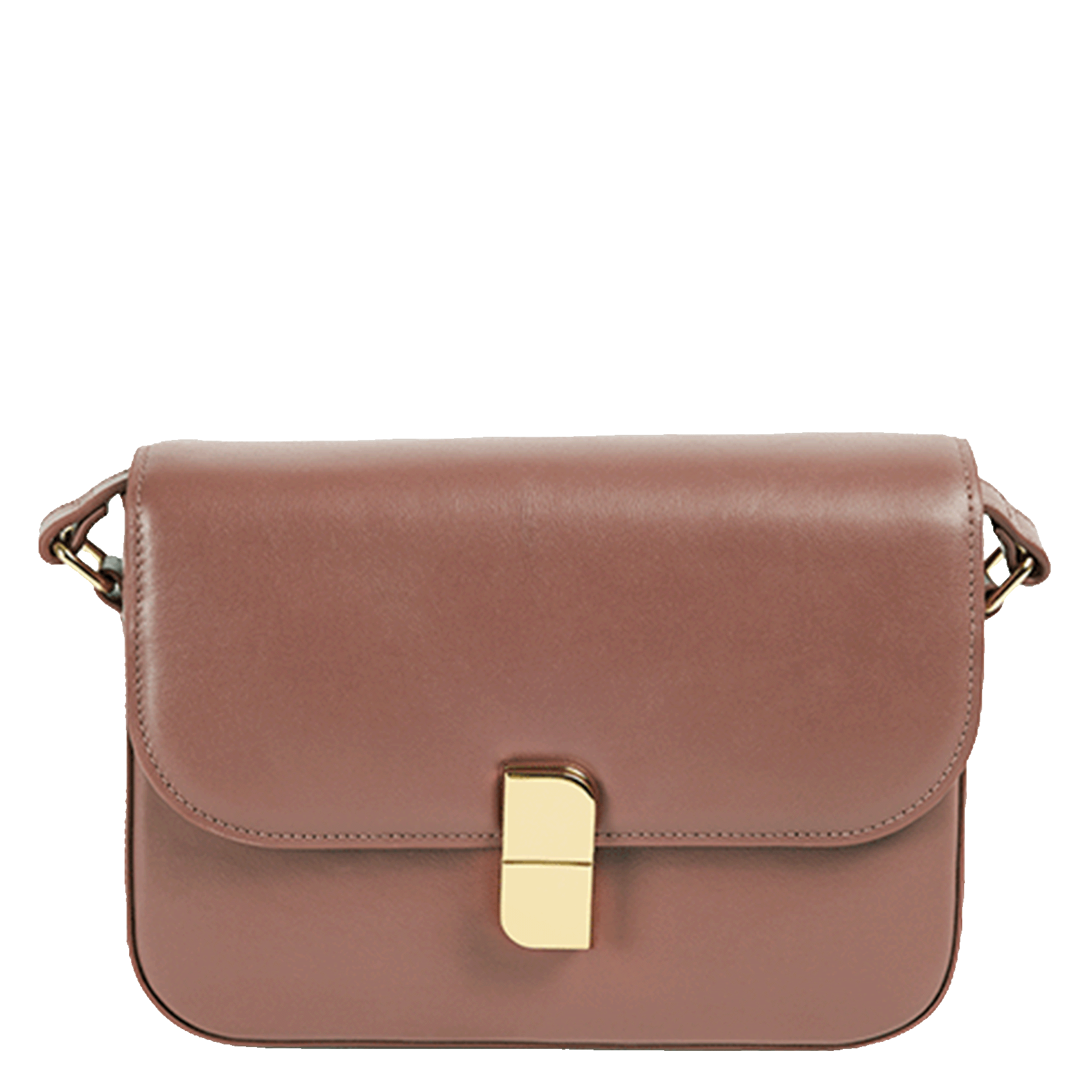 Sac bandoulière à rabat en cuir NAT & NIN Rose