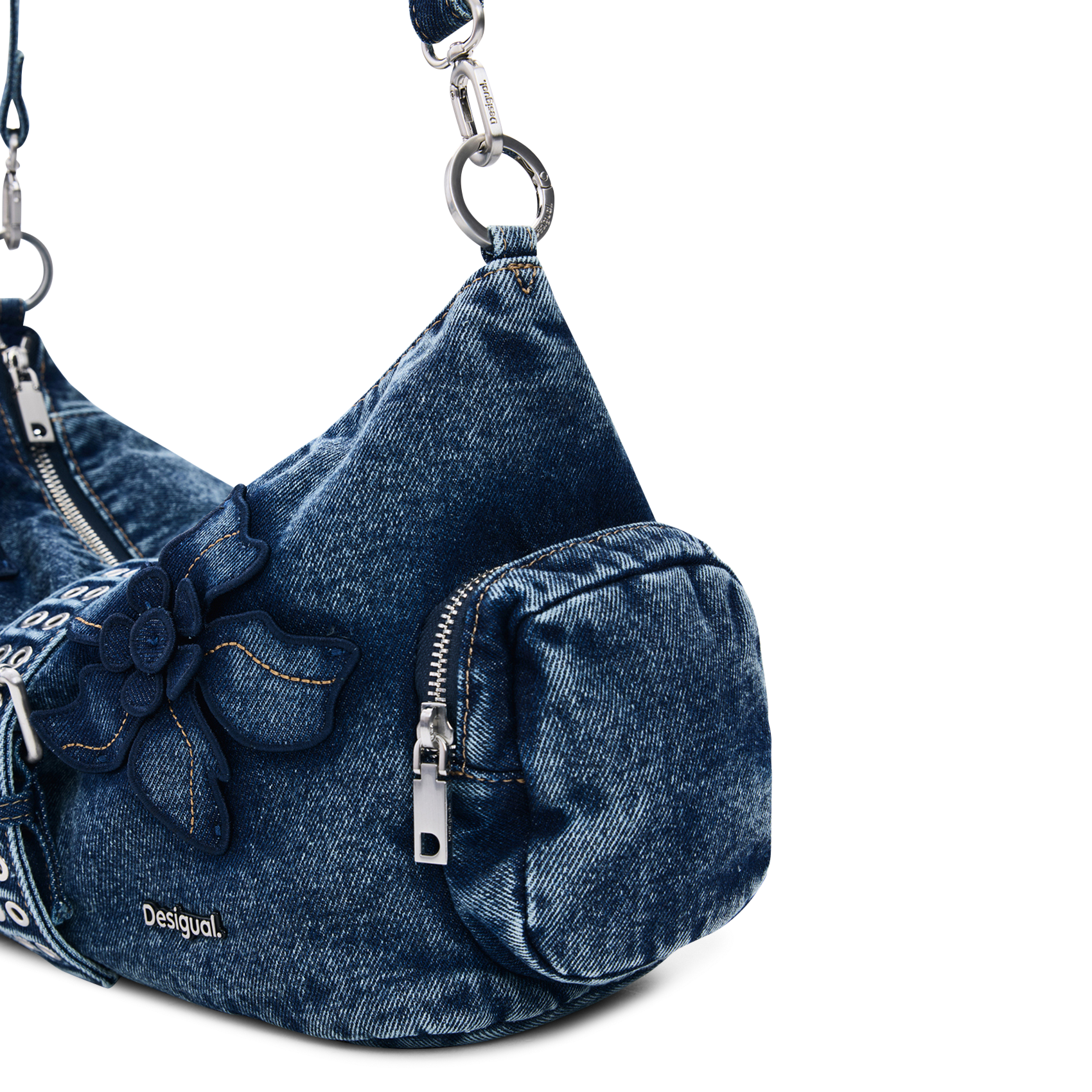 Sac à main en denim DESIGUAL Blauw