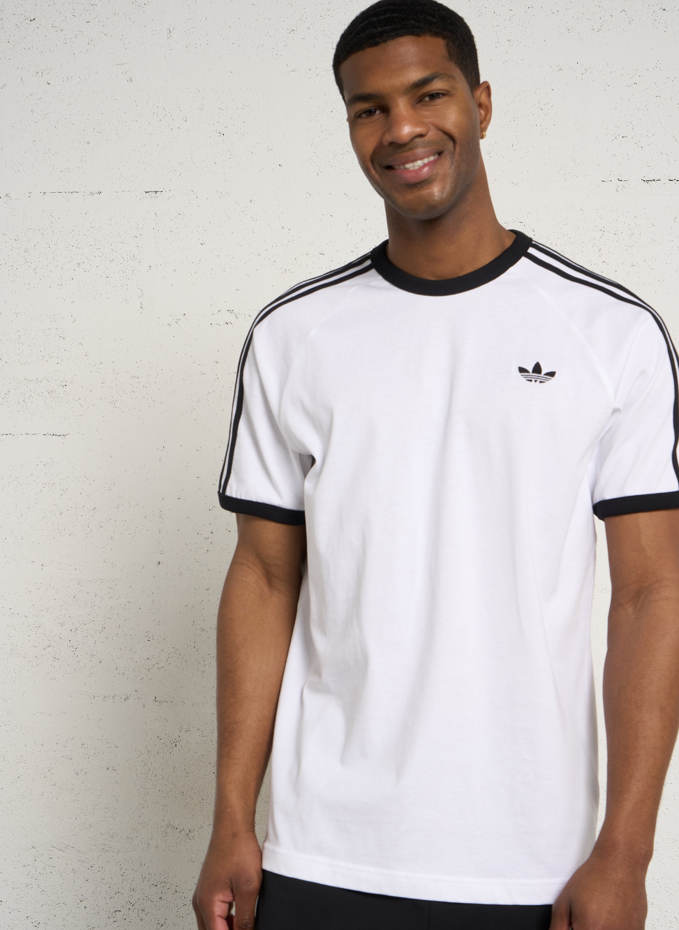 Baumwoll-Pullover mit Rundhalsausschnitt ADIDAS Weiss