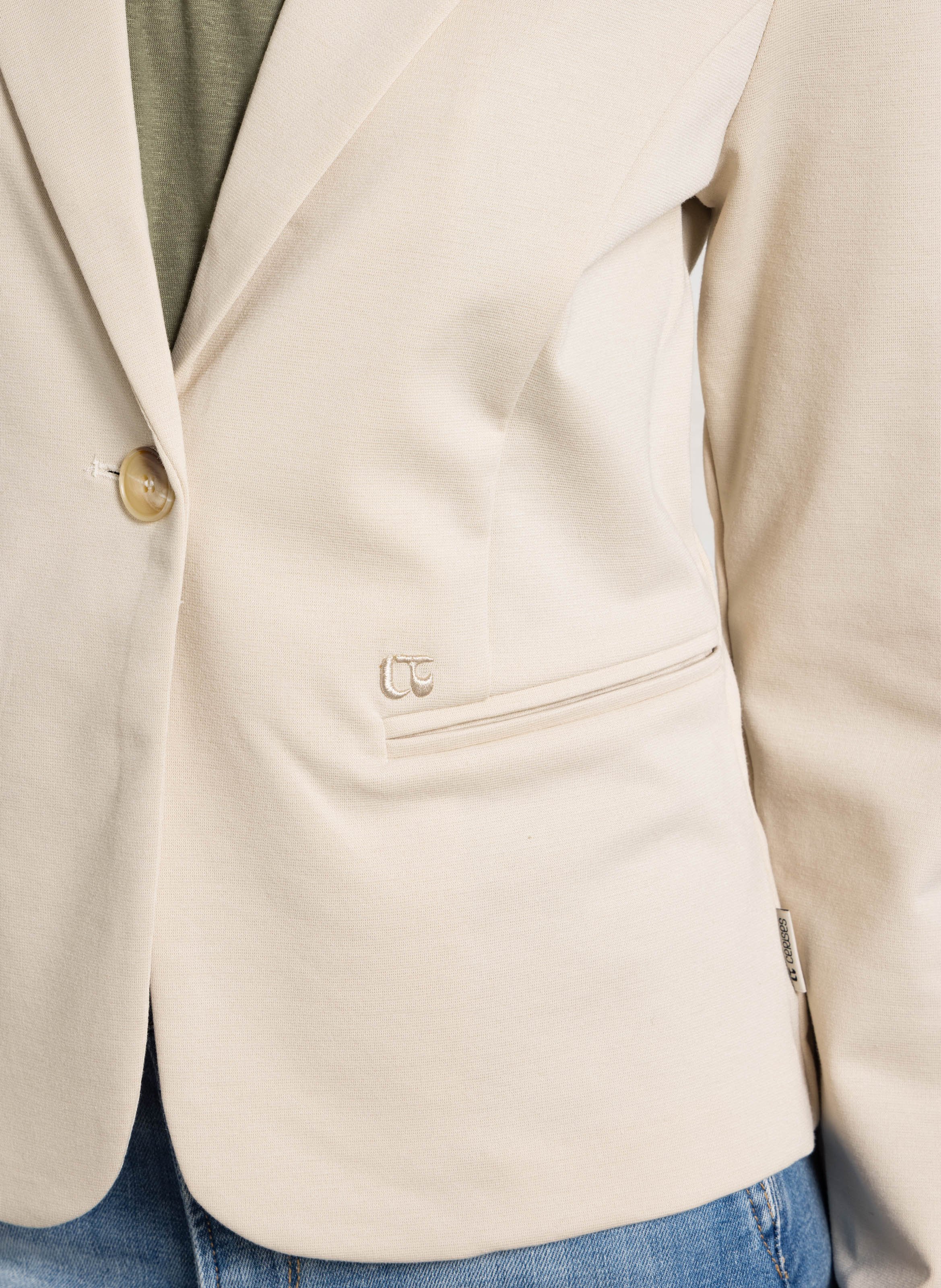 Straight suit jacket LE TEMPS DES CERISES Beige