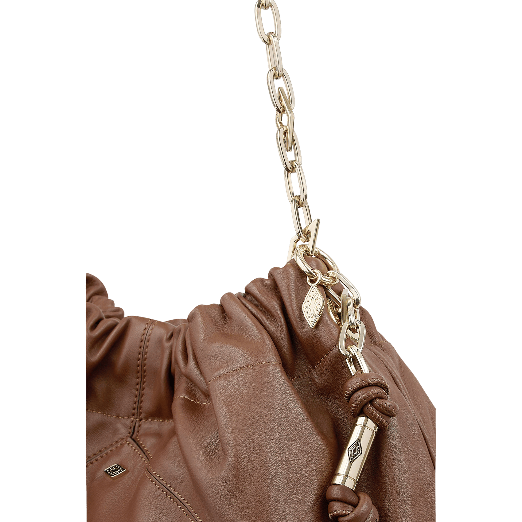 Grote leren shopper Quadrille BA&SH Bruin