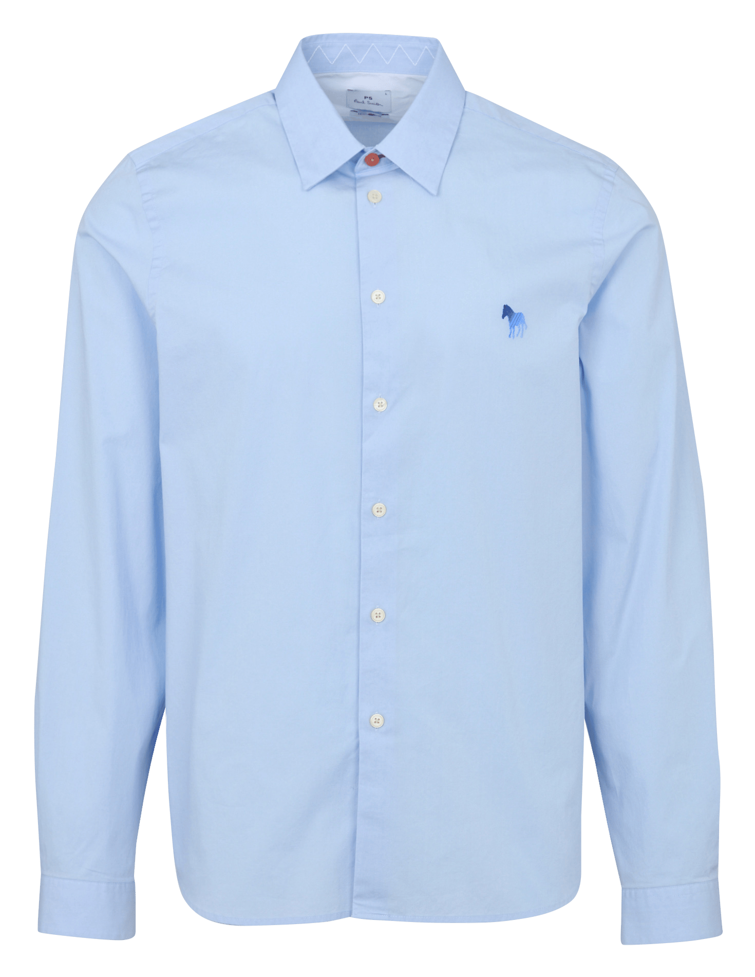 Gerade geschnittene Bluse mit klassischem Kragen Bio-Baumwoll-Mix PAUL SMITH Blau