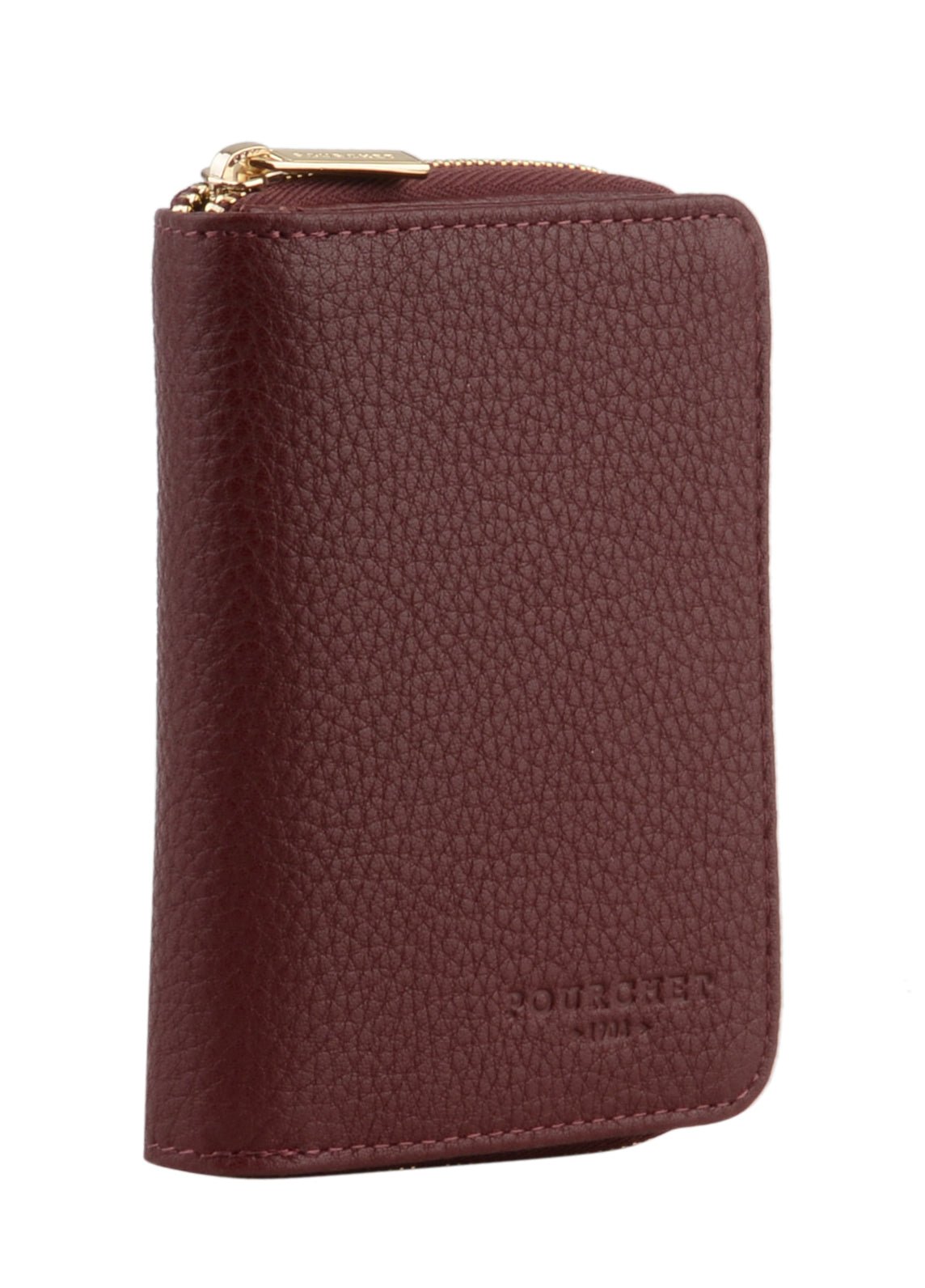 Portefeuille en cuir de vachette POURCHET Rouge