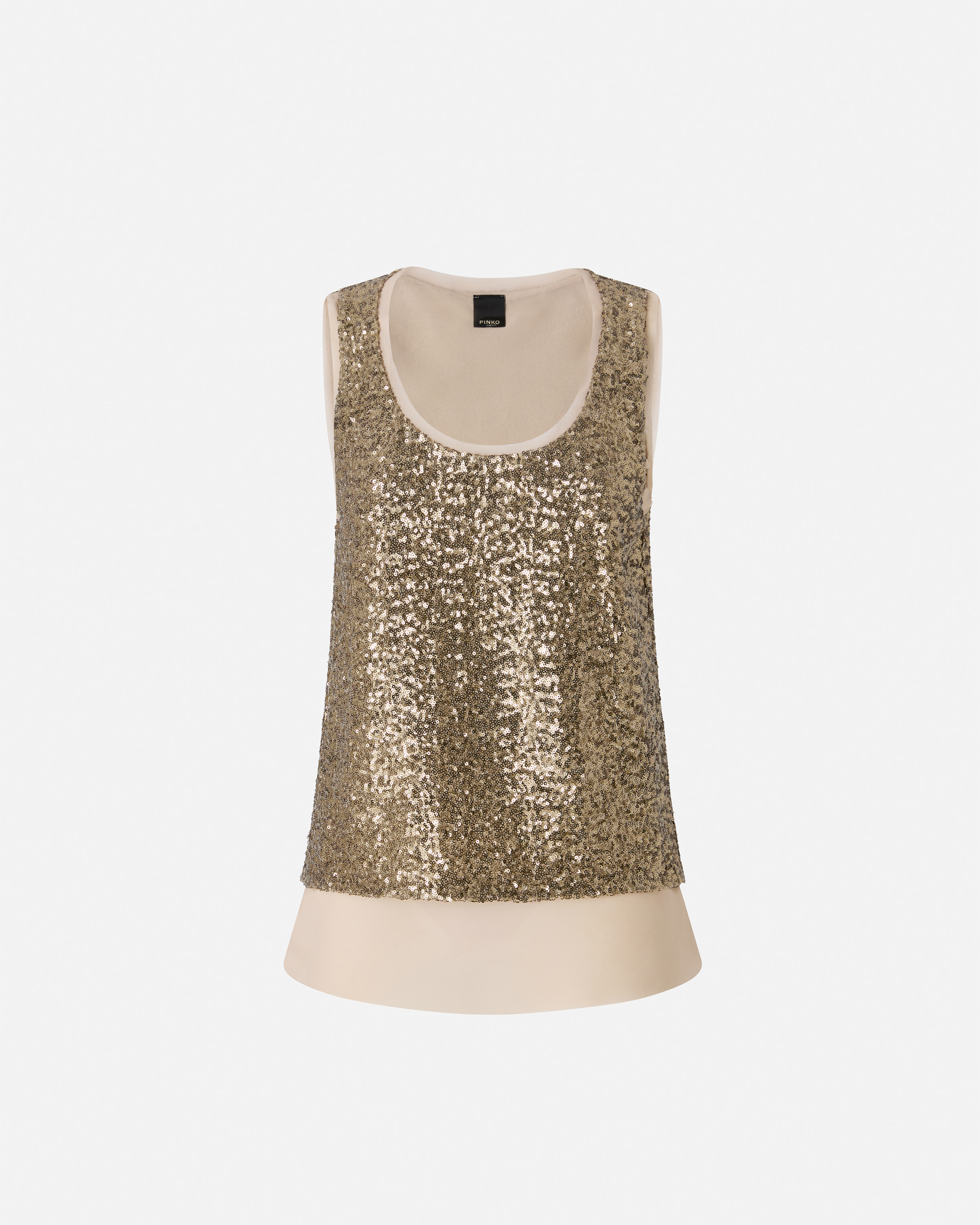 Sequined tank top Golden