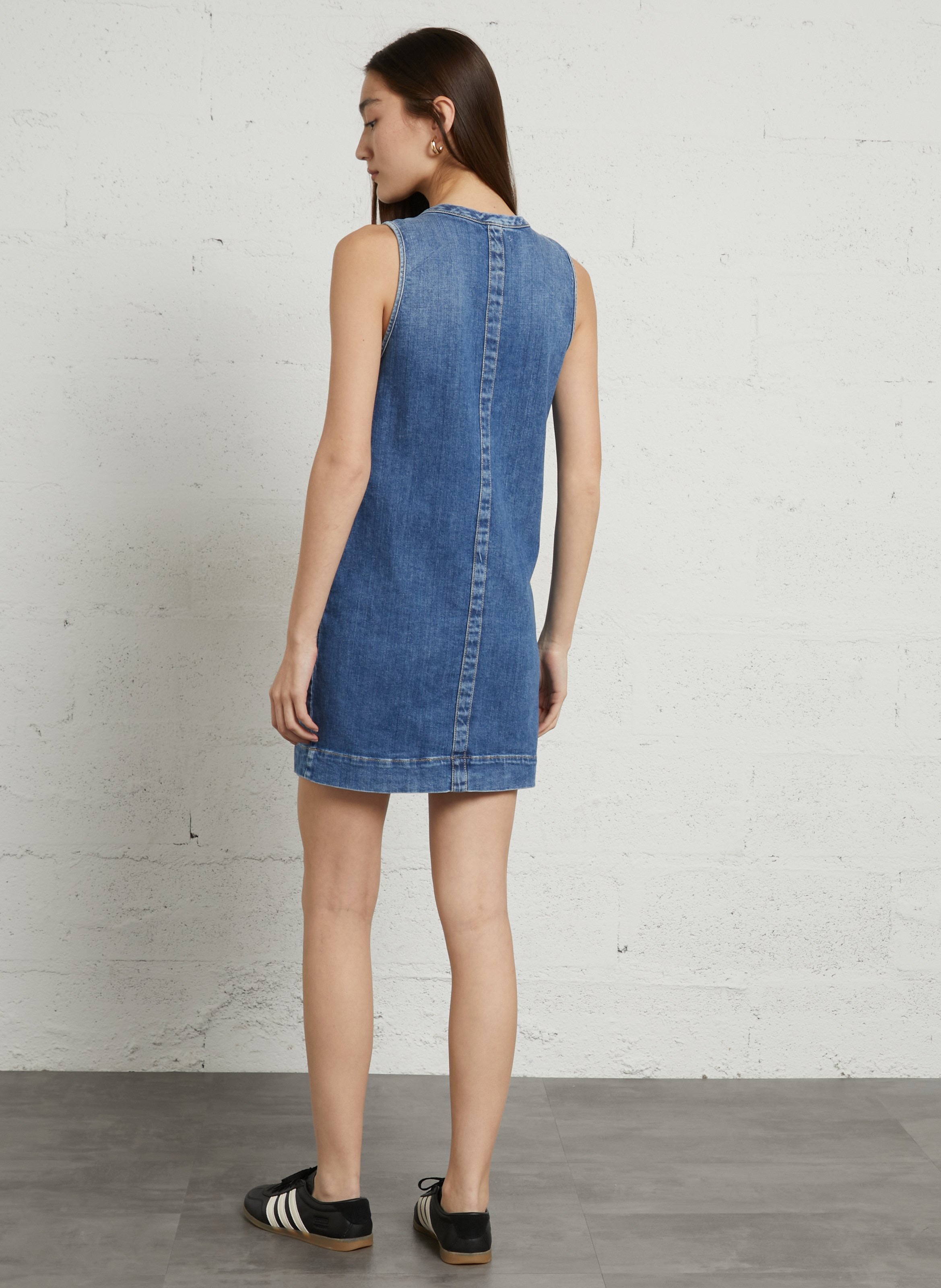 Straight denim dress LE TEMPS DES CERISES Blue