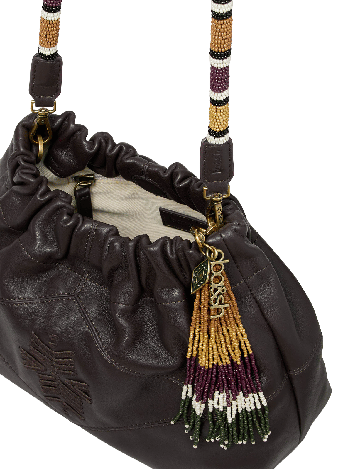 Sac bandoulière en cuir BA&SH Marron