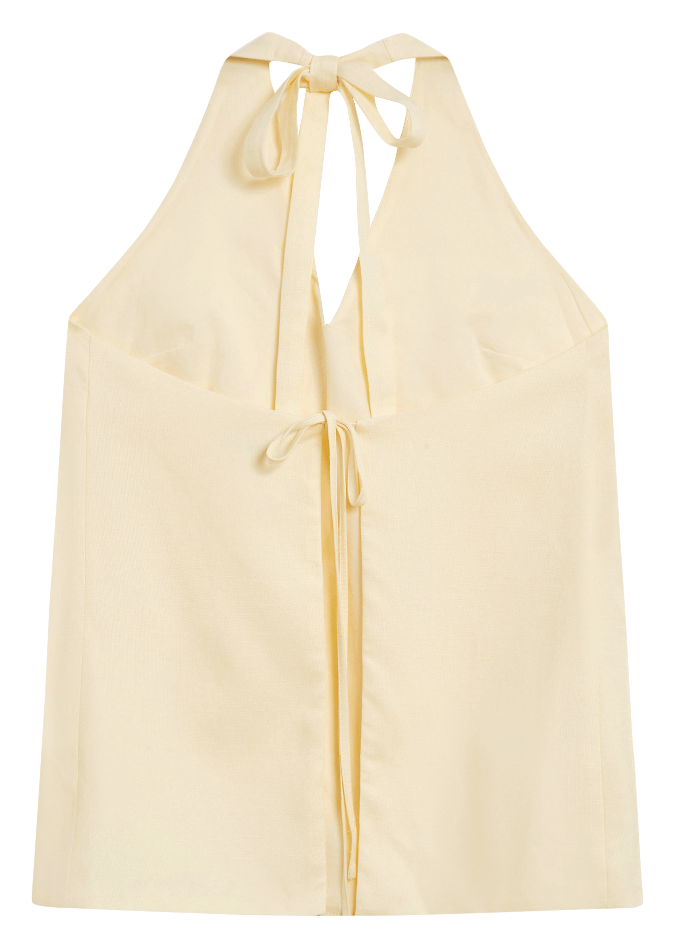 Buttoned printed V-neck top GRACE ET MILA Yellow