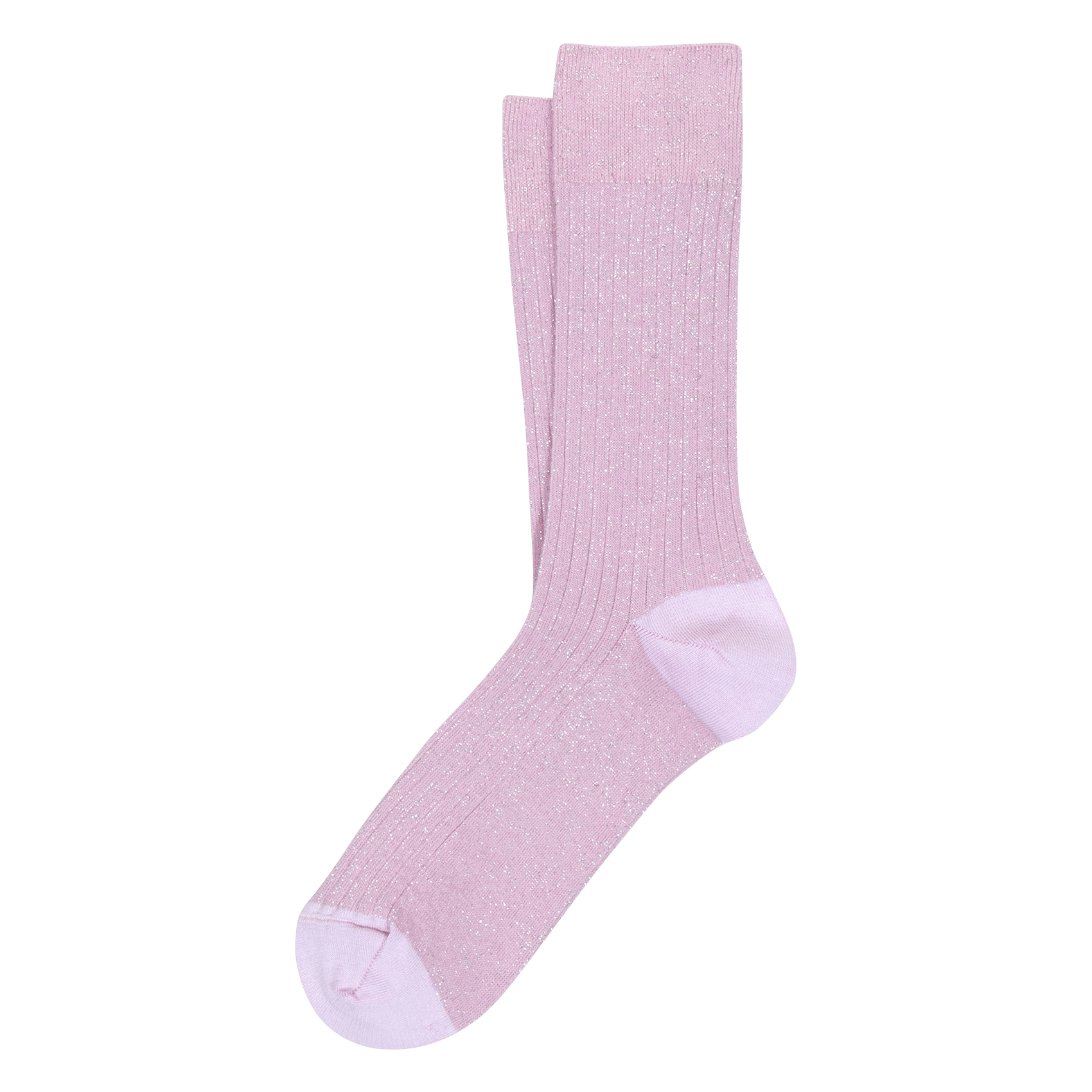 Chaussettes hautes pailletées  ANT45 Rose