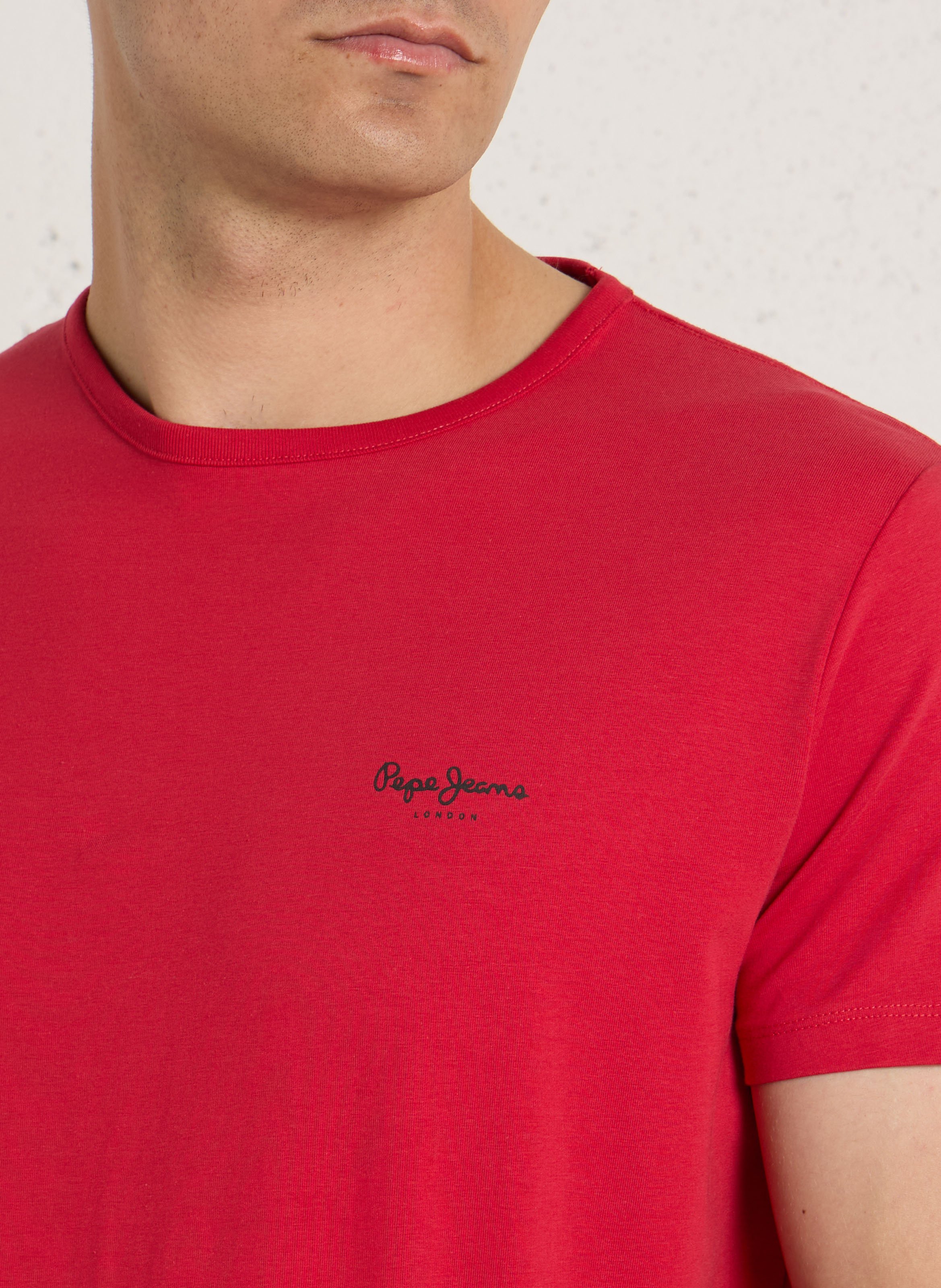 Cotton T-shirt PEPE JEANS Red