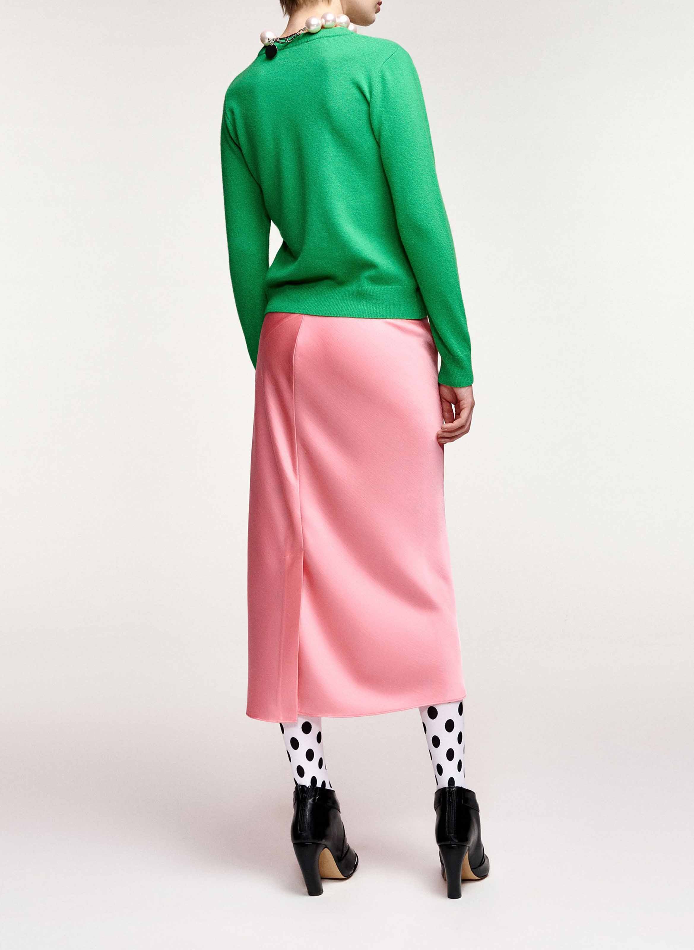 Gerader Rundhalsausschnitt-Pullover mit Muster ESSENTIEL ANTWERP Rosa