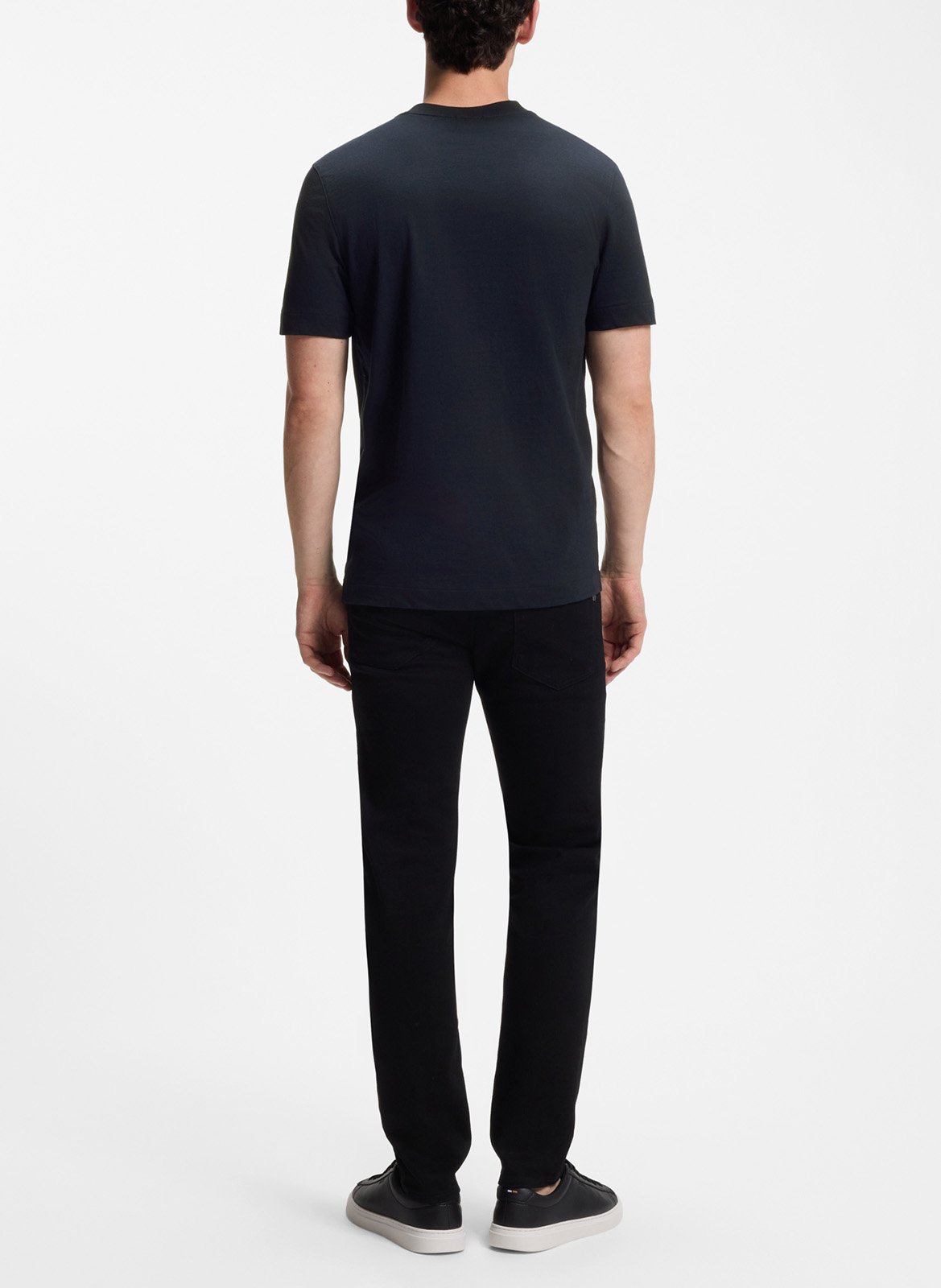 Tee-shirt col rond en coton BOSS Bleu
