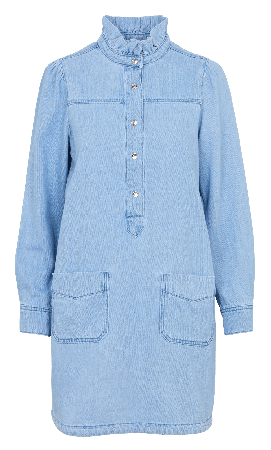 Robe courte manches longues en jean MAISON 123 Bleu