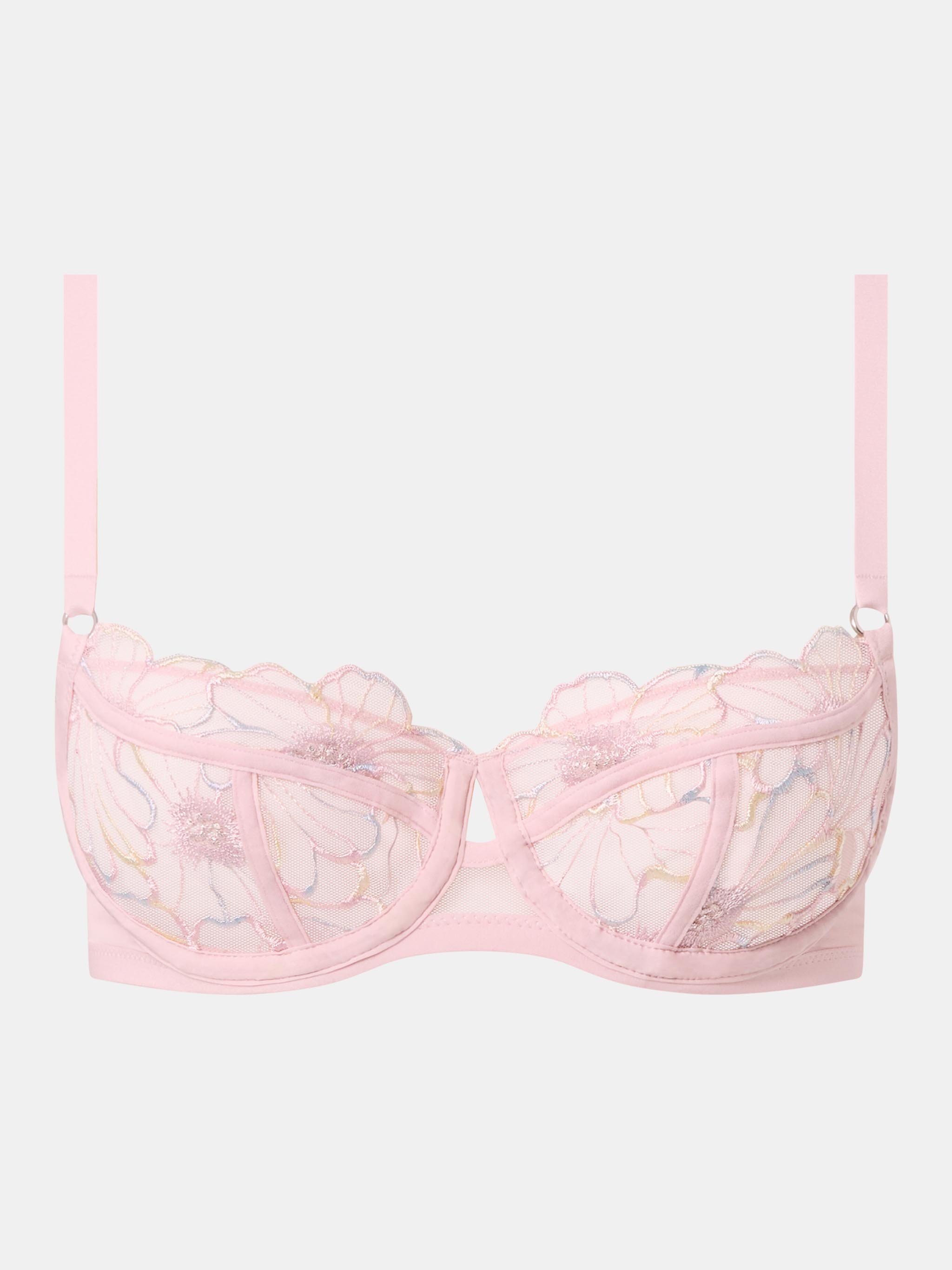 Balconette bra with embroidery CHANTELLE PULP Pink