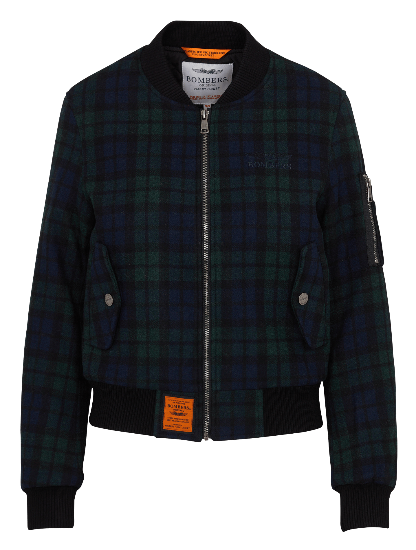 Printed wool blend jacket BOMBERS ORIGINAL Multicolored