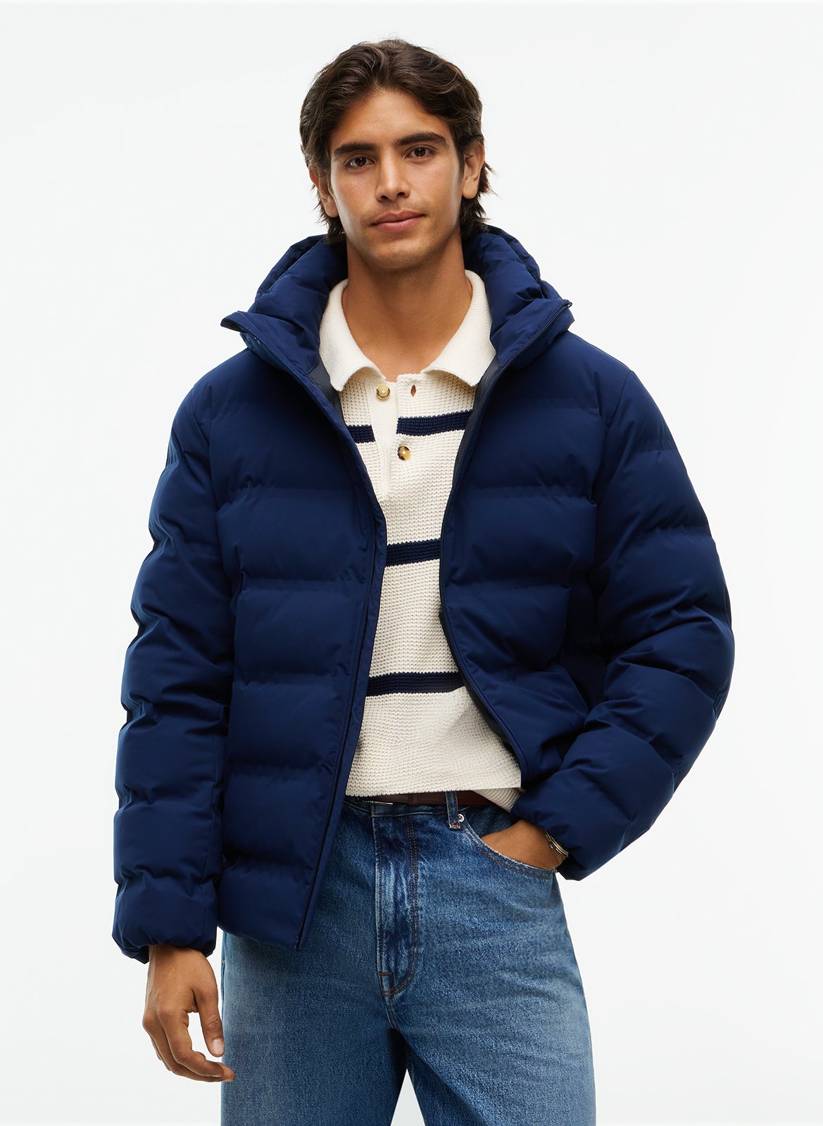 Doudoune col montant TOMMY HILFIGER Bleu