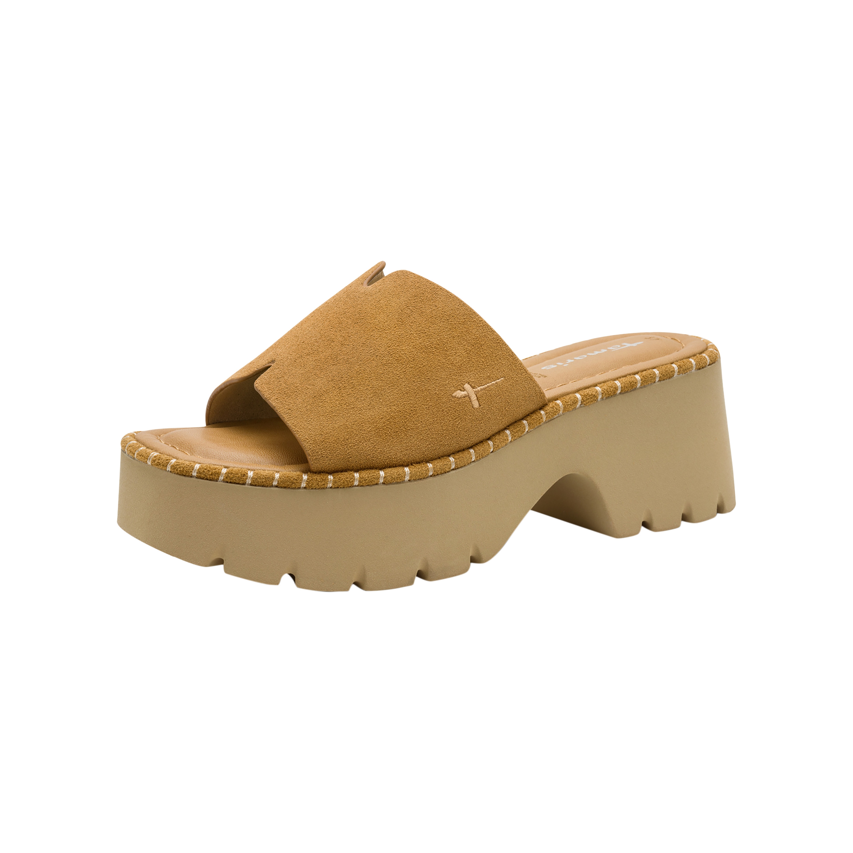 Leather high heel sandals TAMARIS Brown