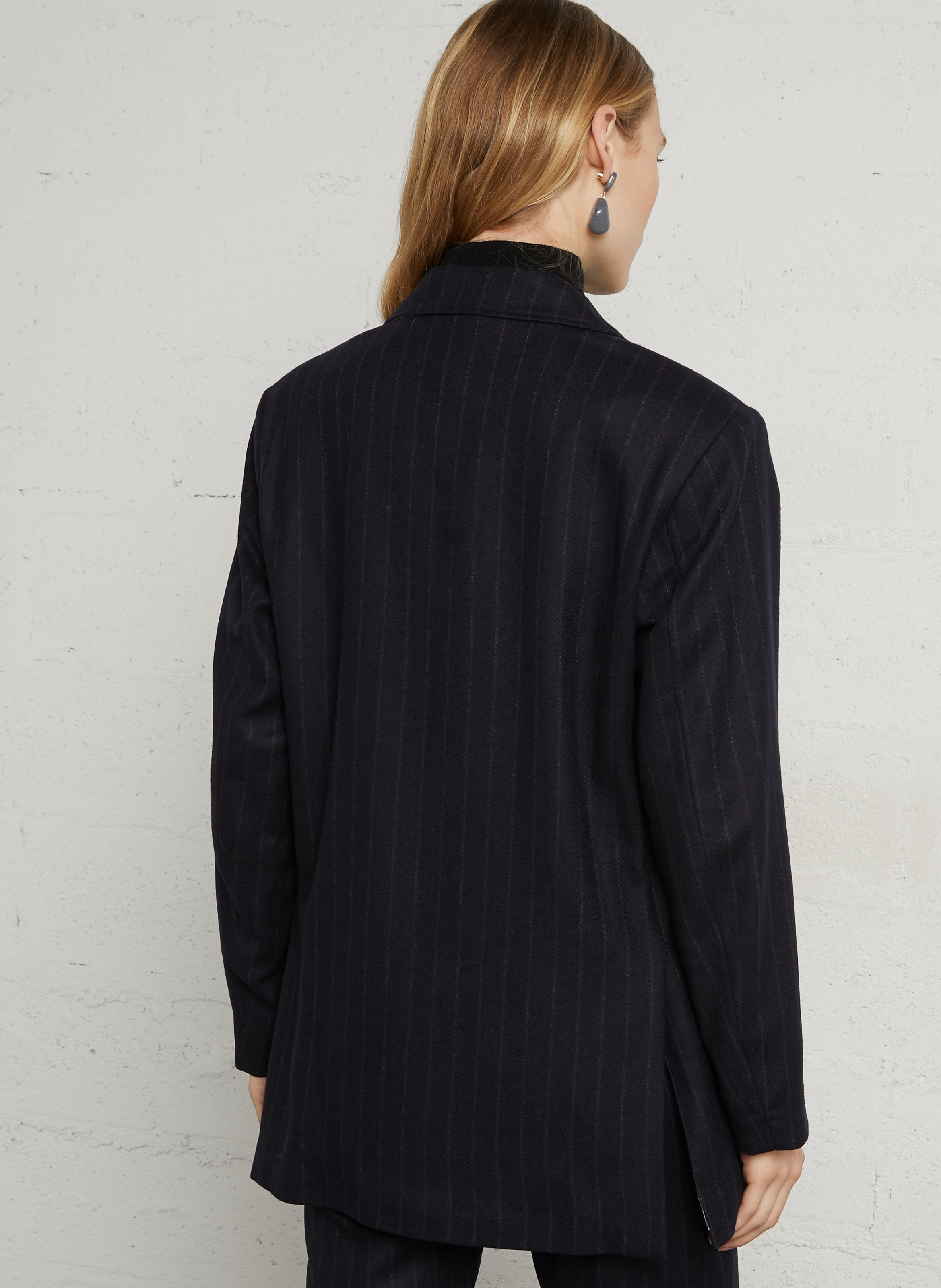 Striped wool-blend blazer DIEGA Blue