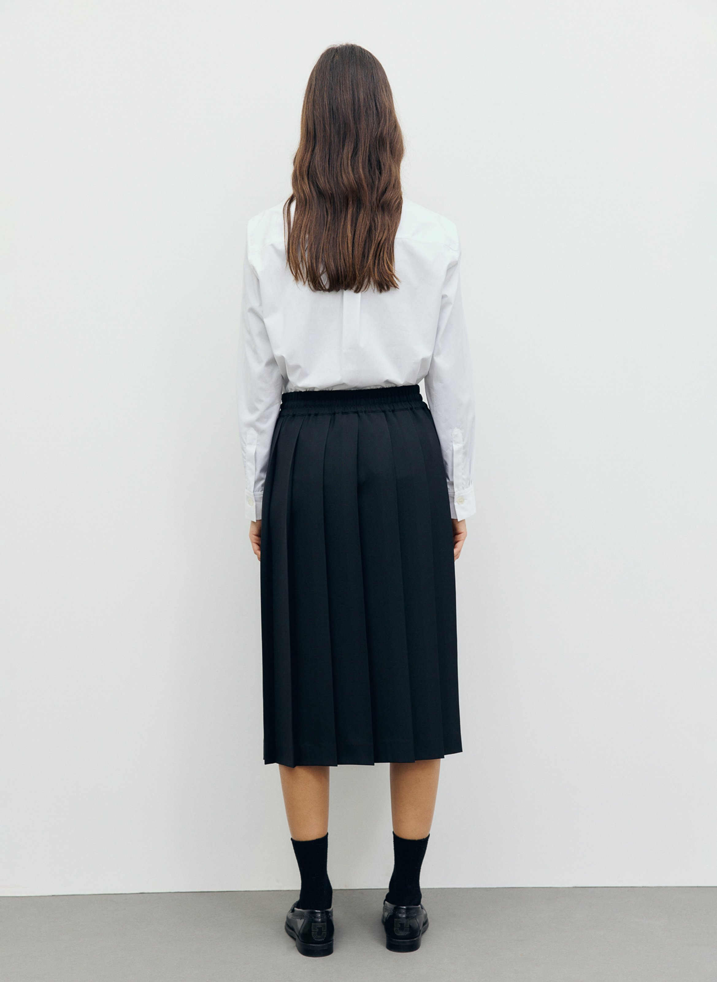 Geplooide midi-rok in effen kleur GERARD DAREL Zwart