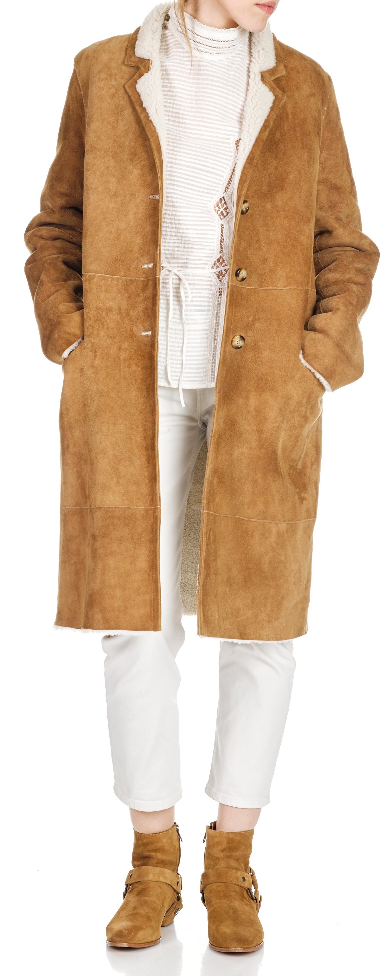 Jean cropped droit SWILDENS Beige