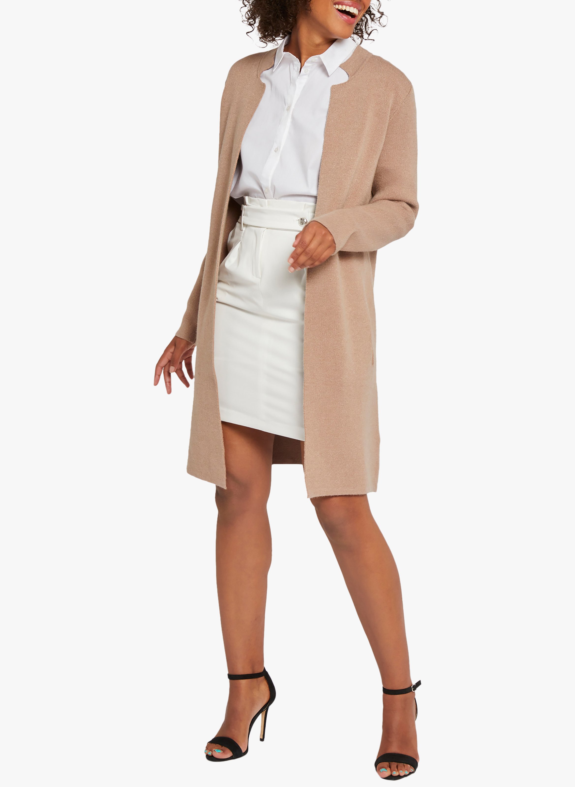 Offene Strickjacke MORGAN Braun