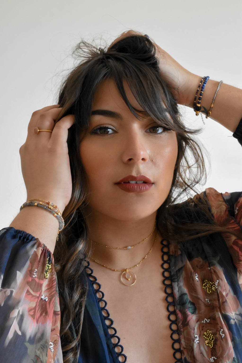 Moonstone necklace GINANDGER White