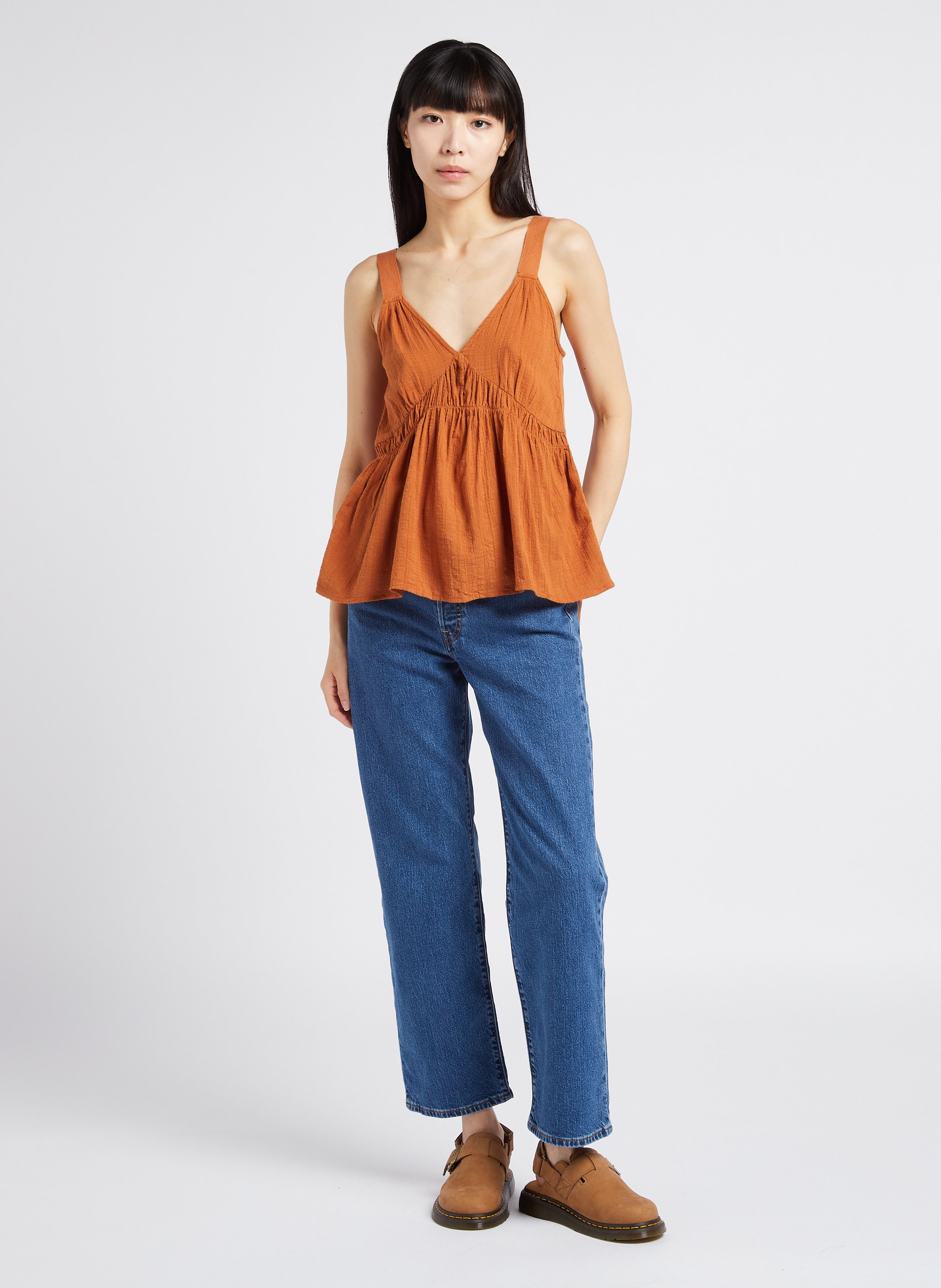 Débardeur plissé  SWILDENS Orange