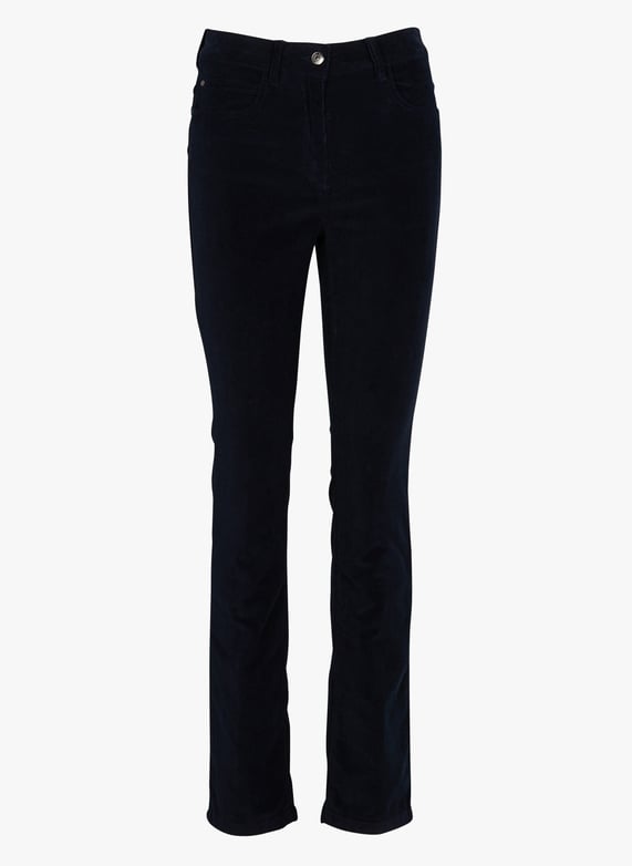 Pantalon droit en velours 232p-Pchicagov Marine Caroll Femme