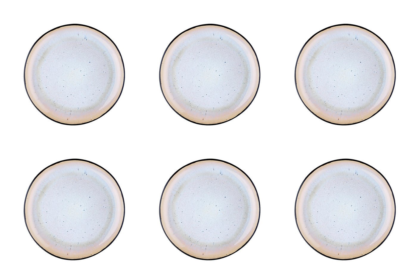 Iris ivory white ø21.5cm plate - 6 pieces BJORN White