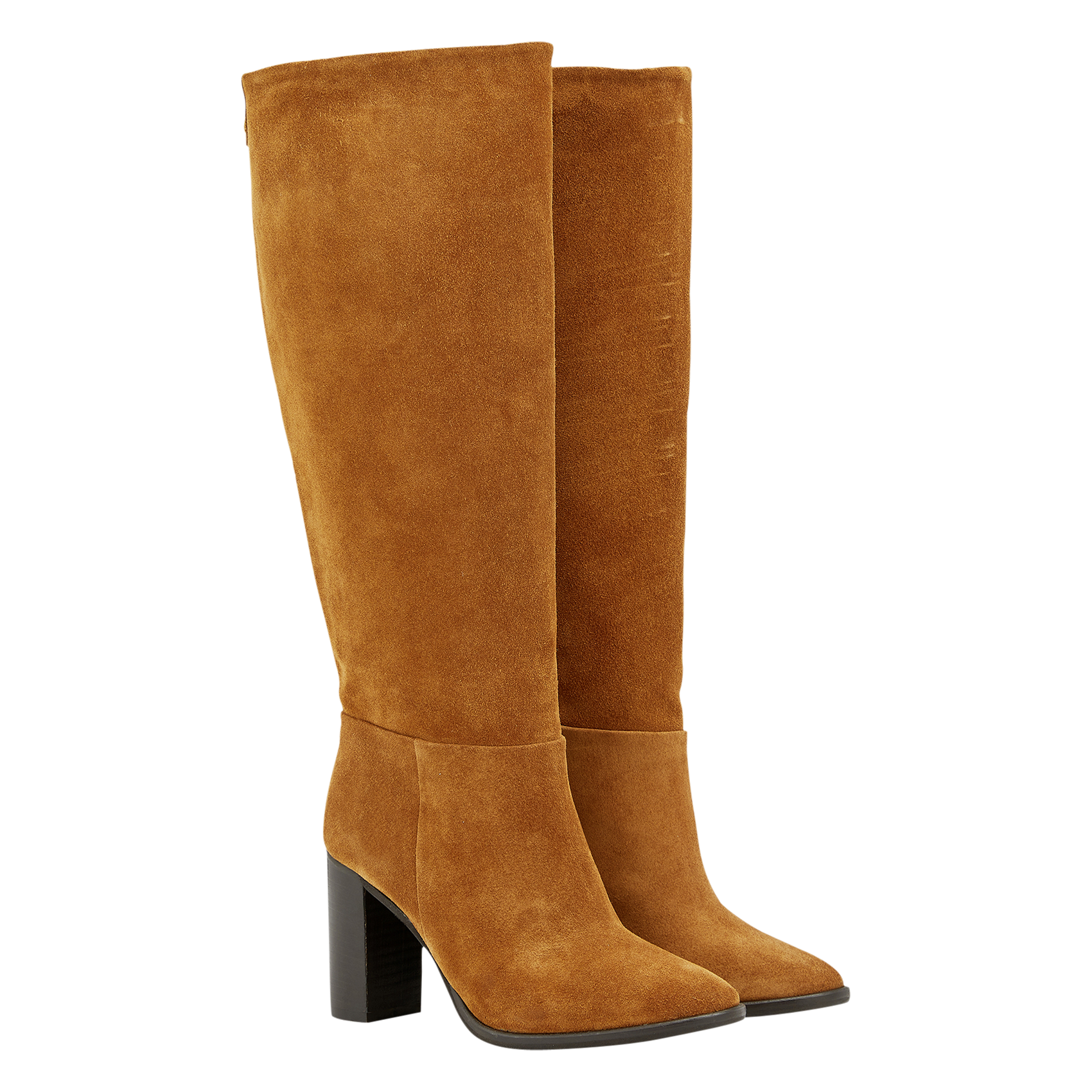 Heeled suede boots COSMOPARIS Brown