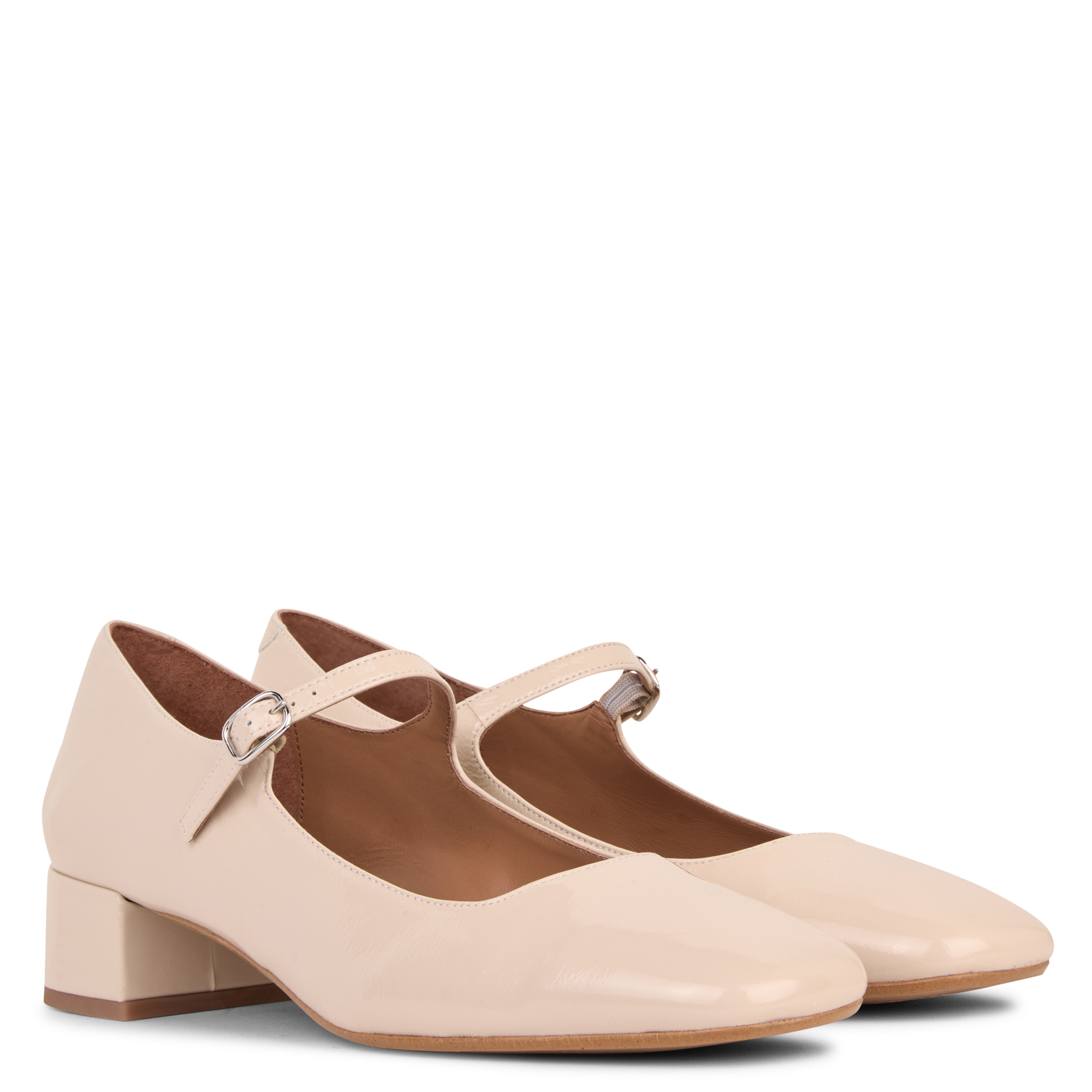 Babies à petit talon en cuir  MELLOW YELLOW Beige