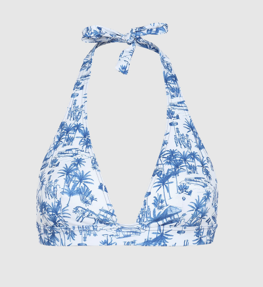 Bikini top - Balinese canvas GILI'S Blue