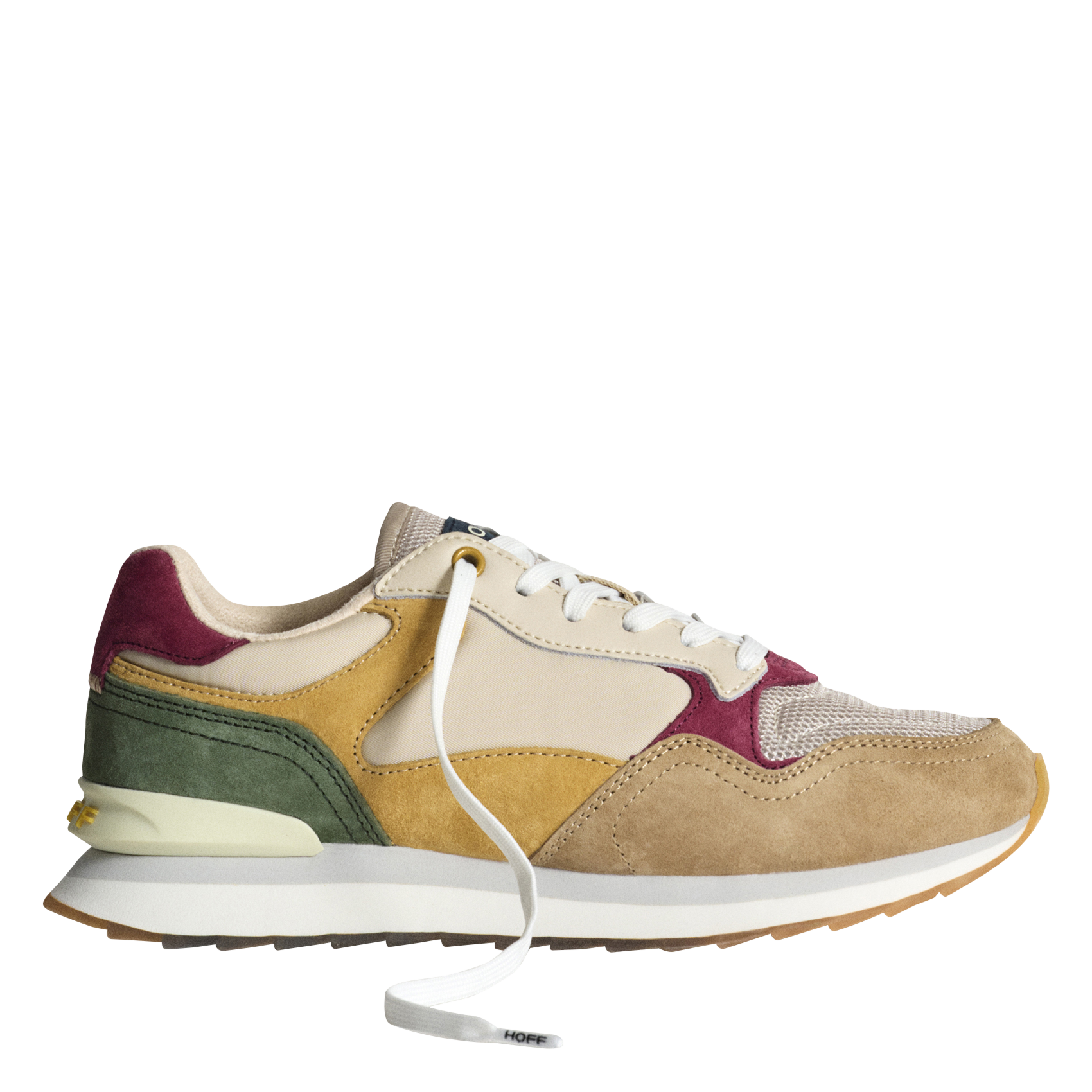 Baskets basses à lacets en cuir mélangé HOFF Jaune