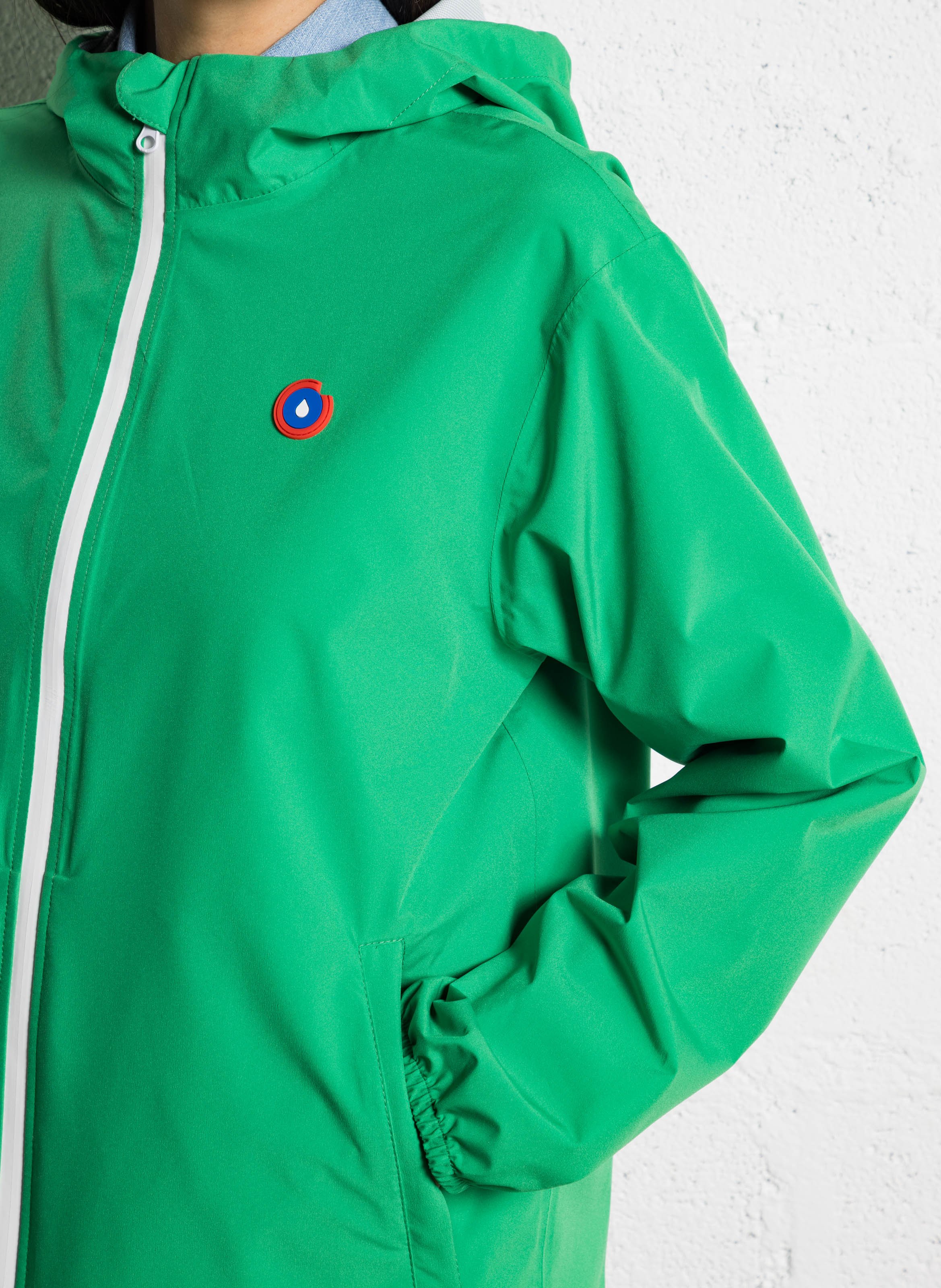 Imperméable court à capuche FLOTTE Vert