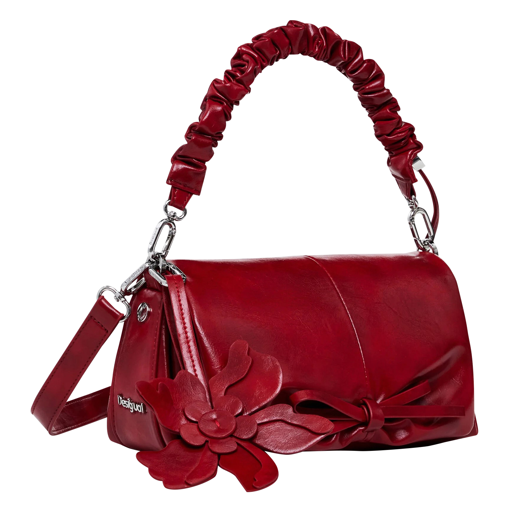 Sac bandoulière à détail nœud  DESIGUAL Rouge