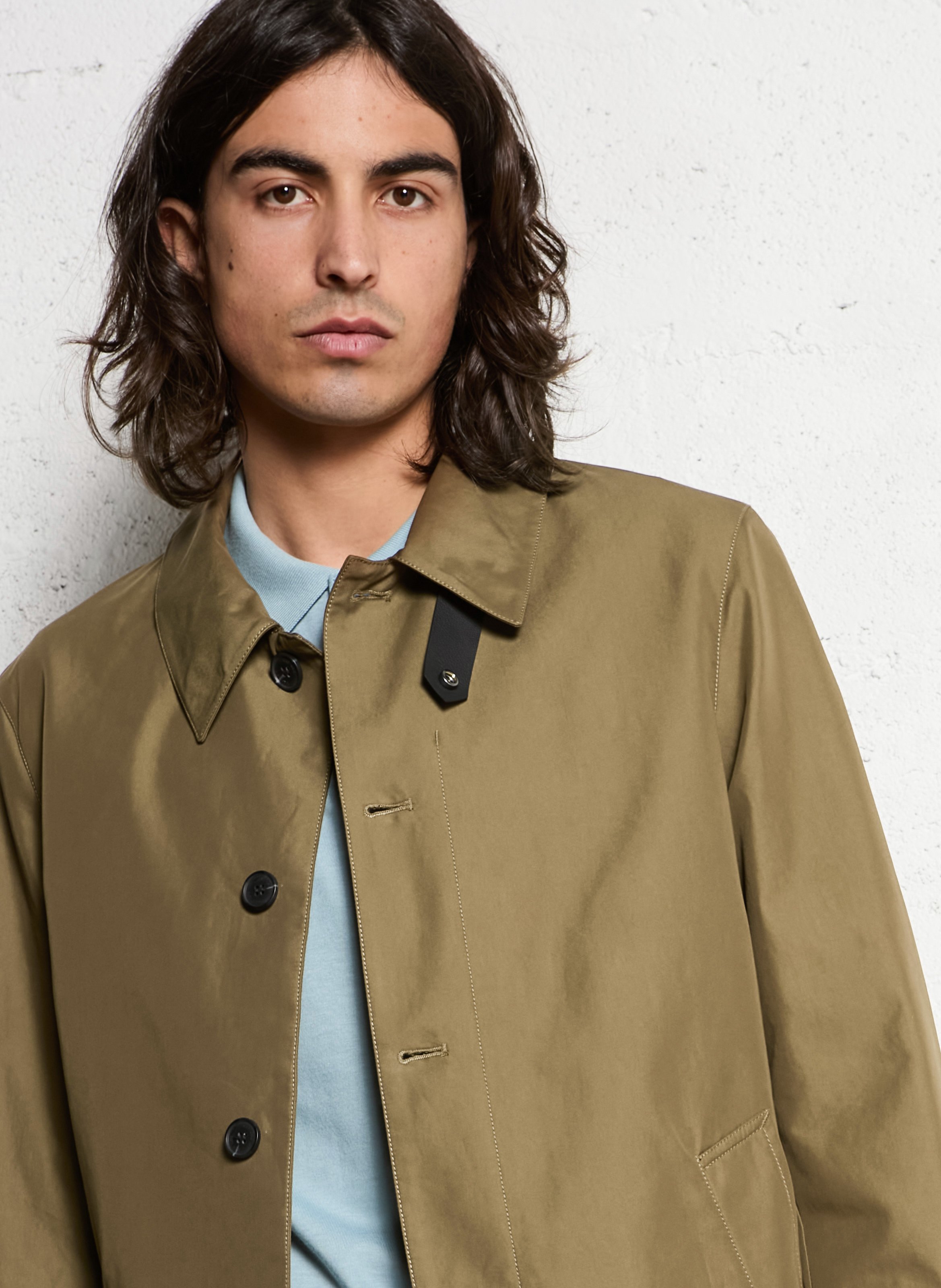 Zweifarbigem Trenchcoat aus Baumwollmischung IKKS Khaki