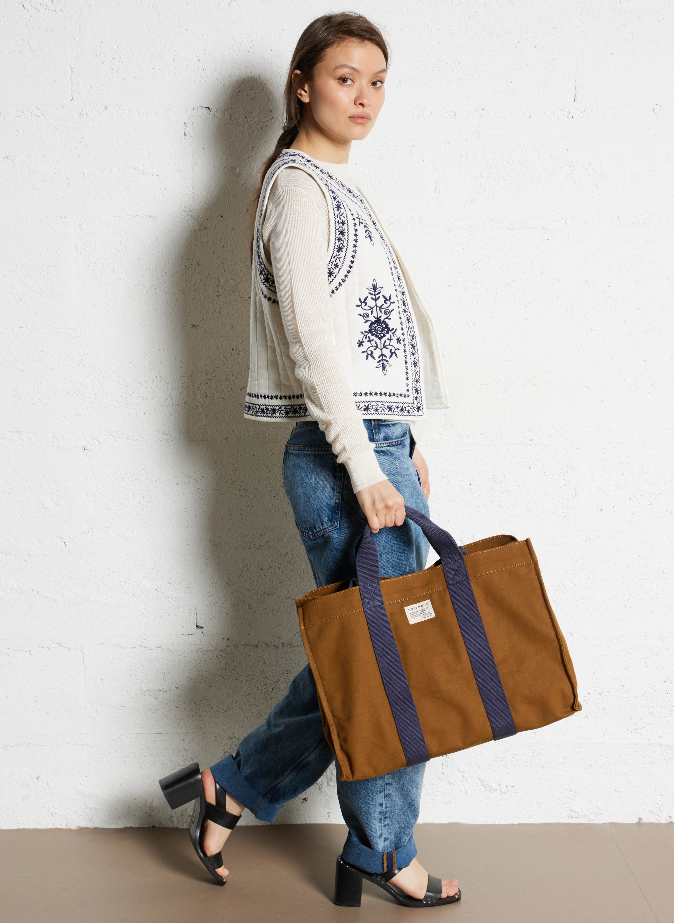 Cotton tote bag MOISMONT Khaki